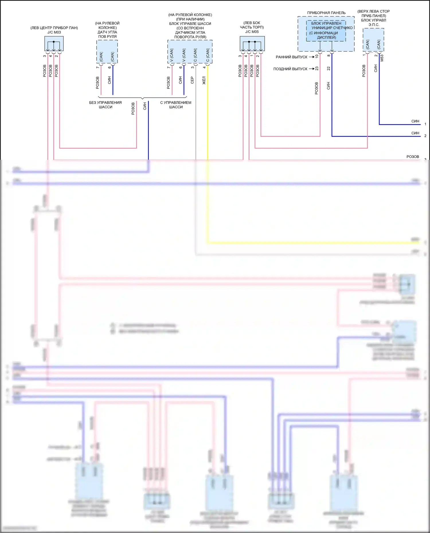 Kicks Nissan I рестайлинг (2020-2024): Can шина электросхема (2 из 4) 