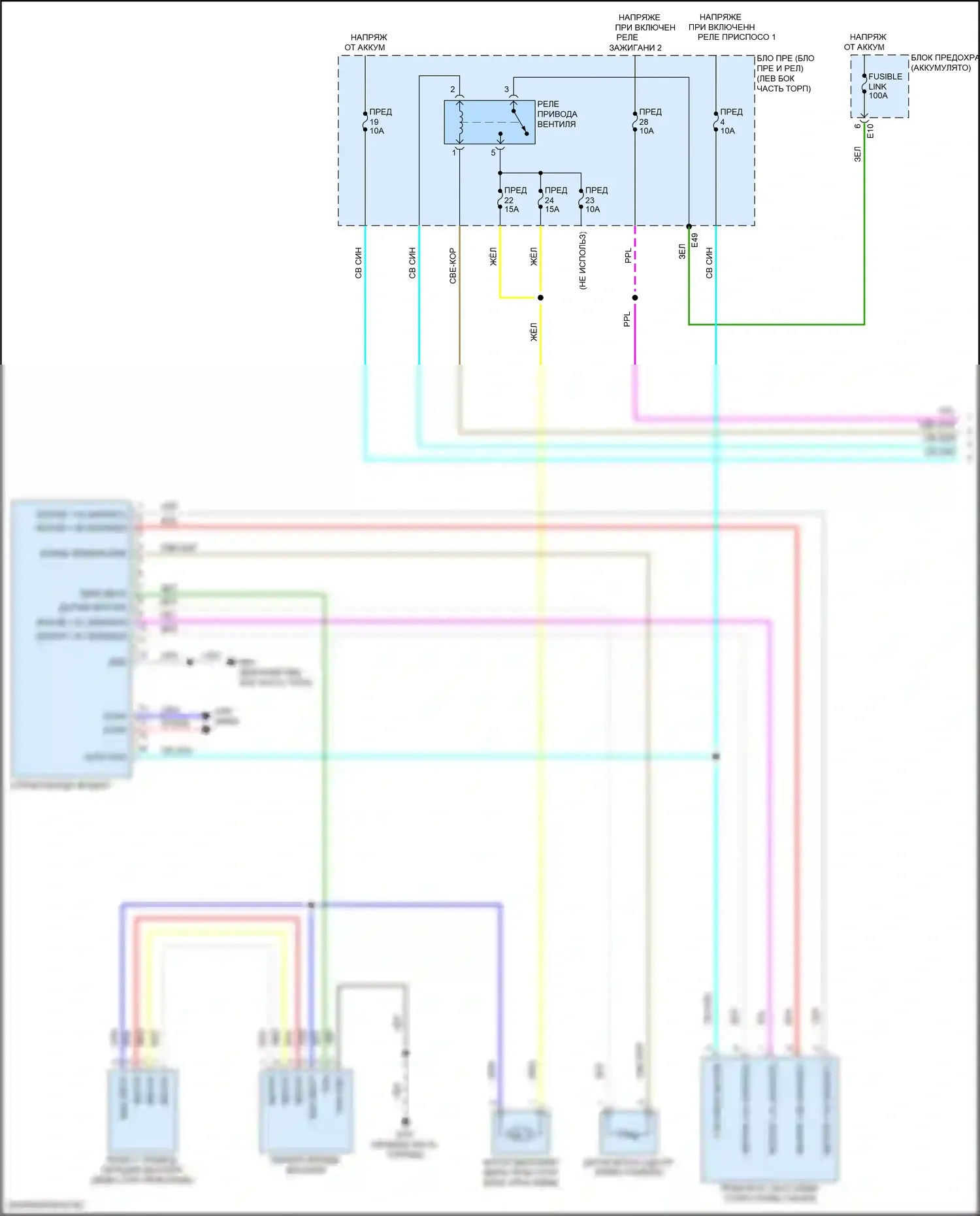 Kicks Nissan I рестайлинг (2020-2024): Электросхема ручного кондиционера (1 из 3) 