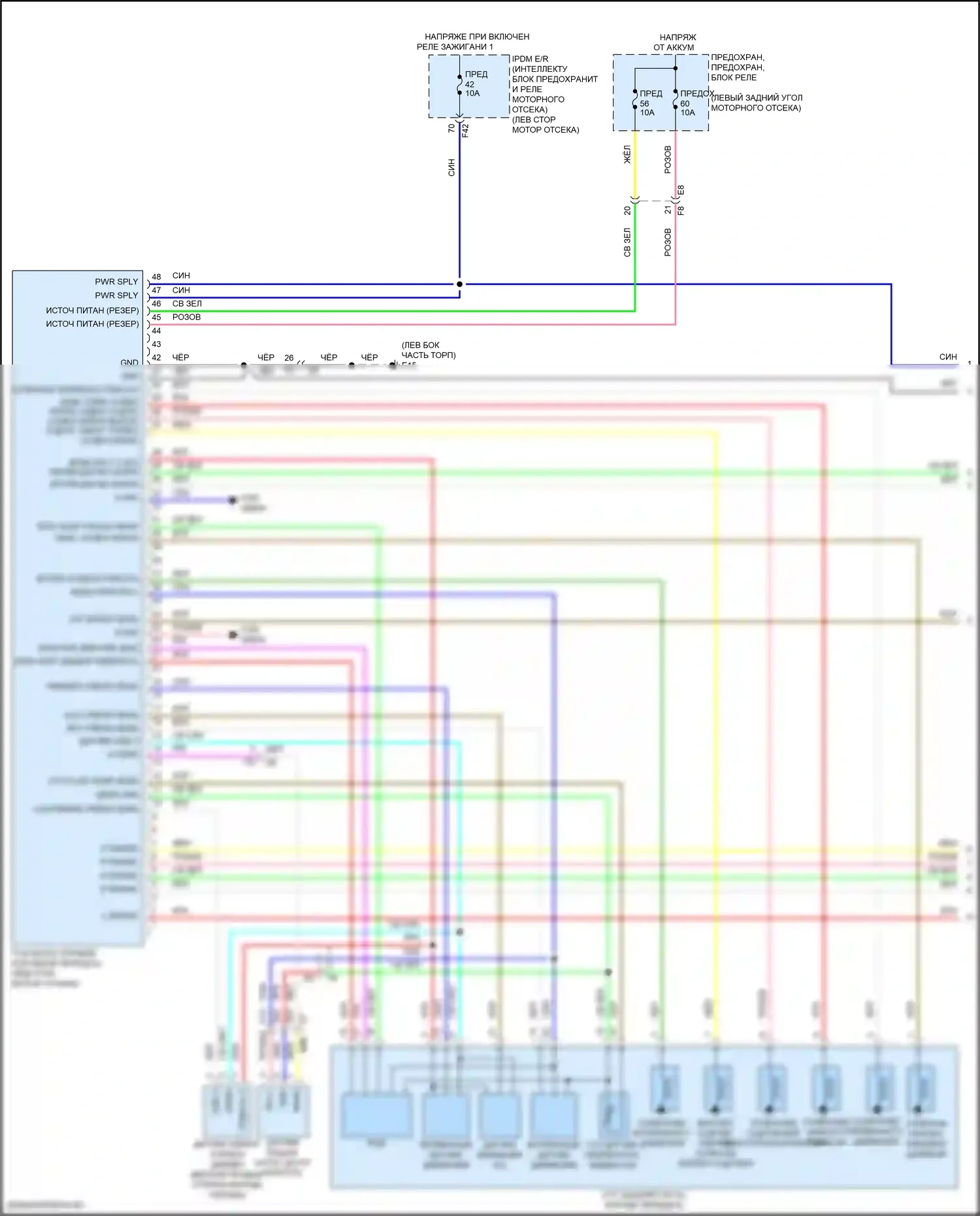Kicks Nissan I рестайлинг (2020-2024): Электросхема коробки передач (1 из 2) 