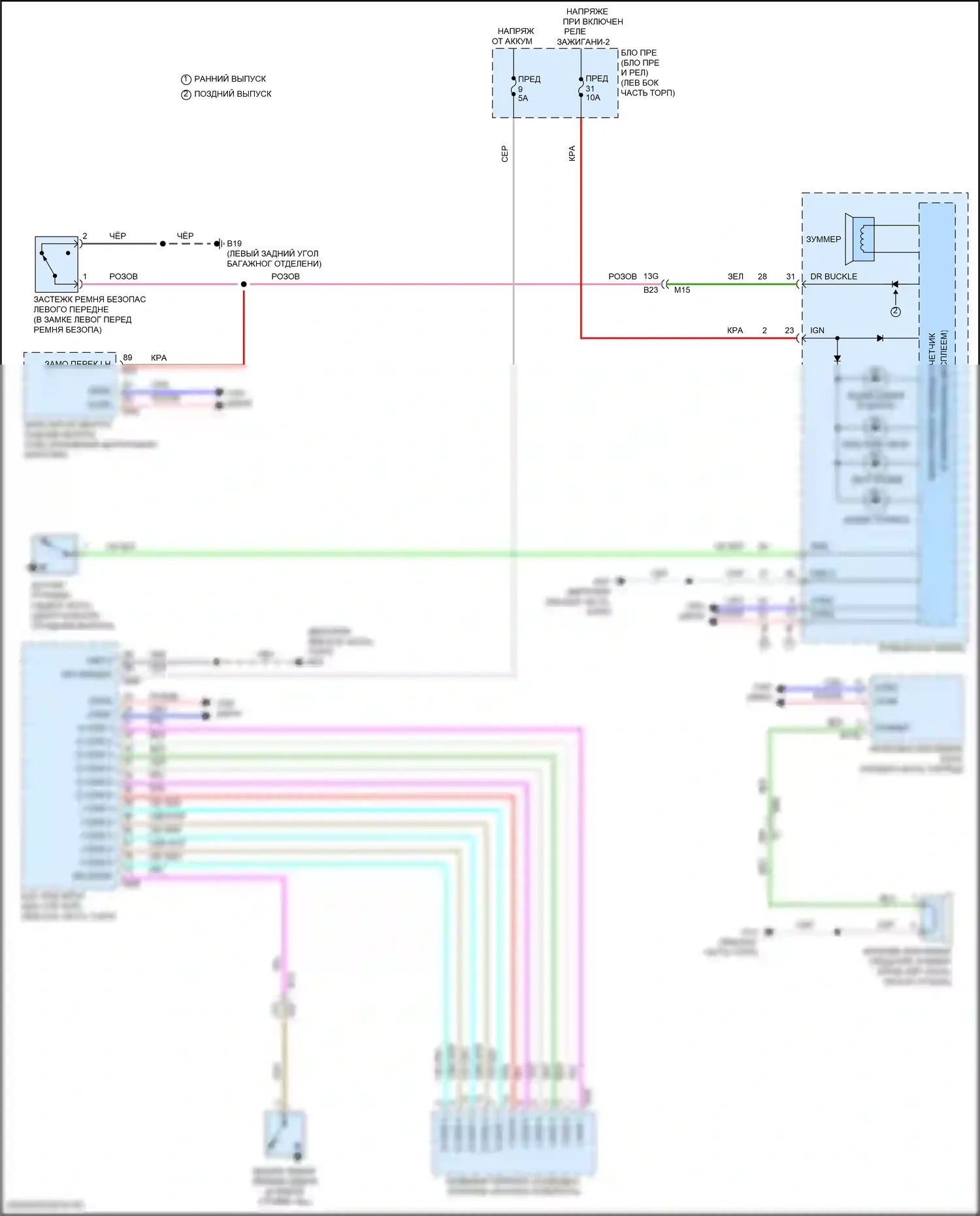 Kicks Nissan I рестайлинг (2020-2024): Электросхема помощников водителя 