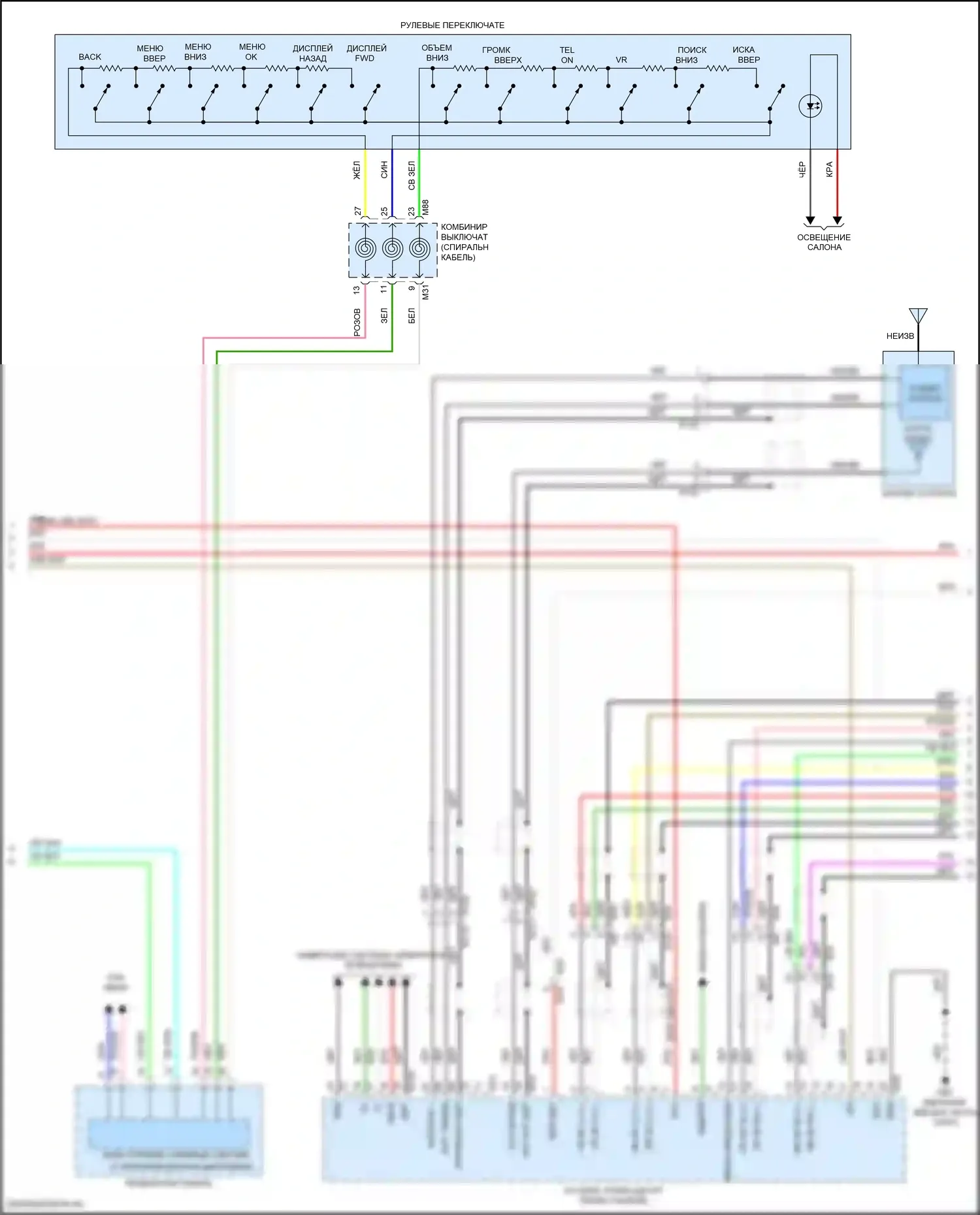 Kicks Nissan I рестайлинг (2020-2024): Электросхема навигации, с bose (2 из 3) 