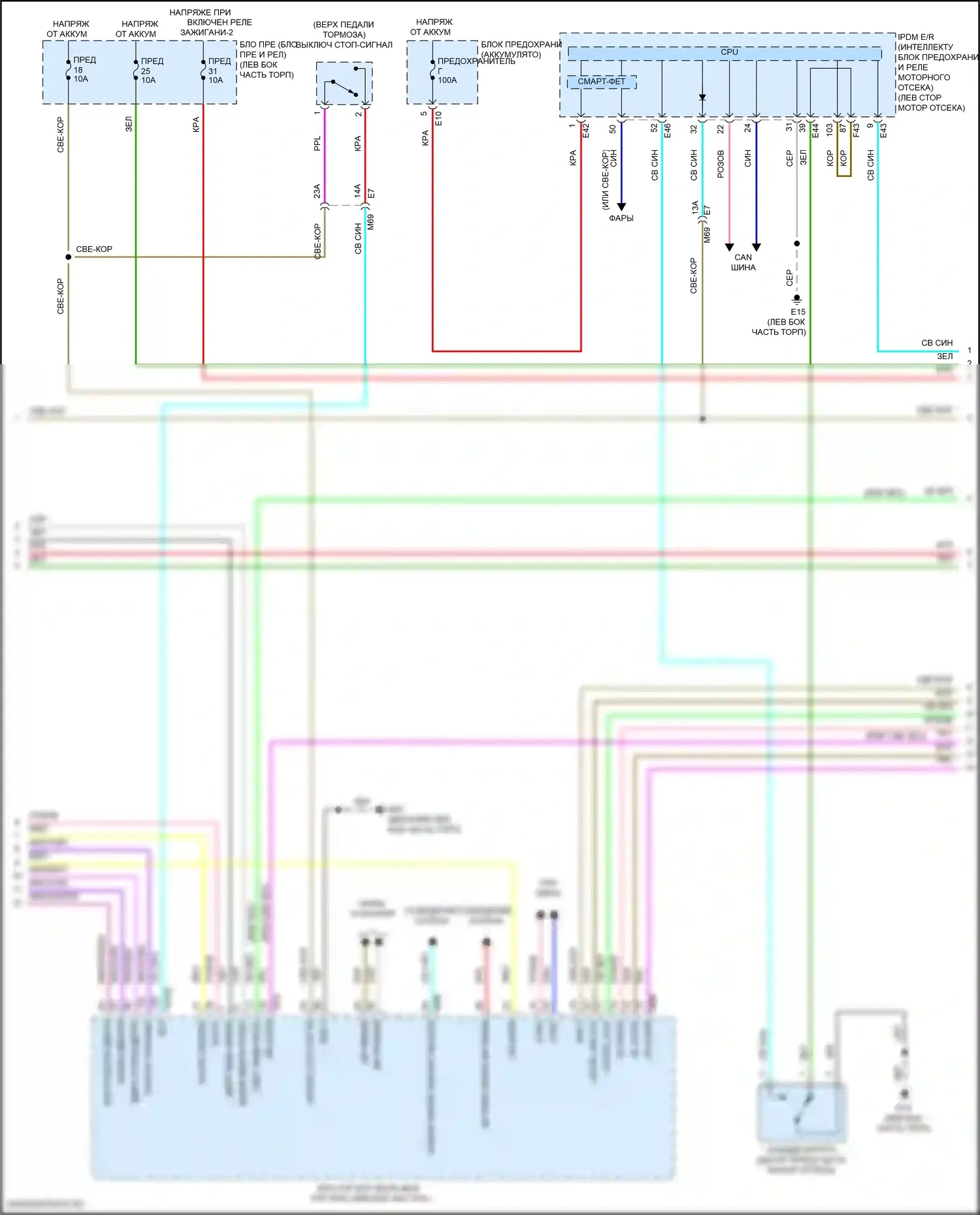 Kicks Nissan I рестайлинг (2020-2024): Электросхема центрального замка (3 из 4) 