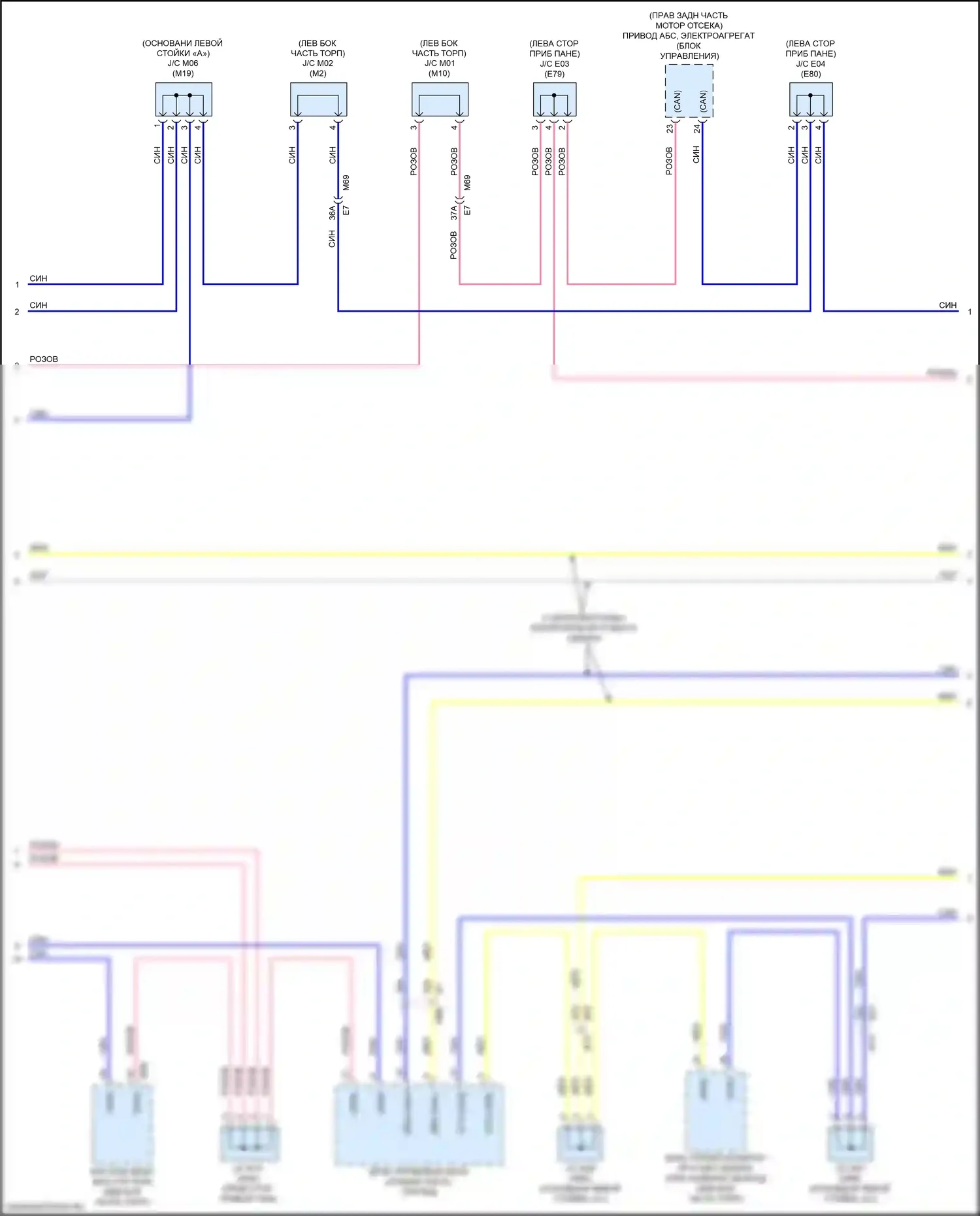 Kicks Nissan I (2016-2020): Can шина электросхема (3 из 4) 