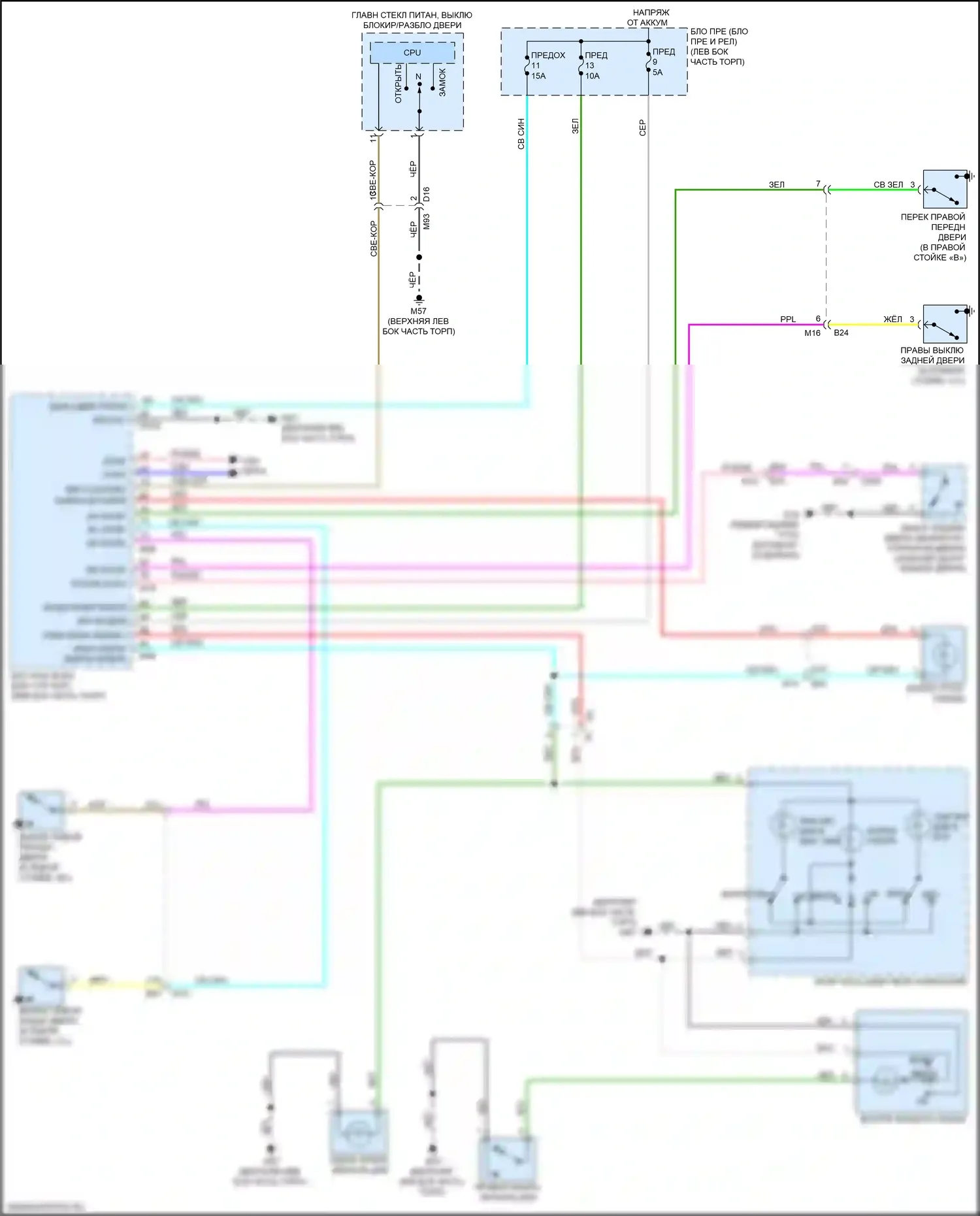 Kicks Nissan I (2016-2020): Электросхема освещения салона 
