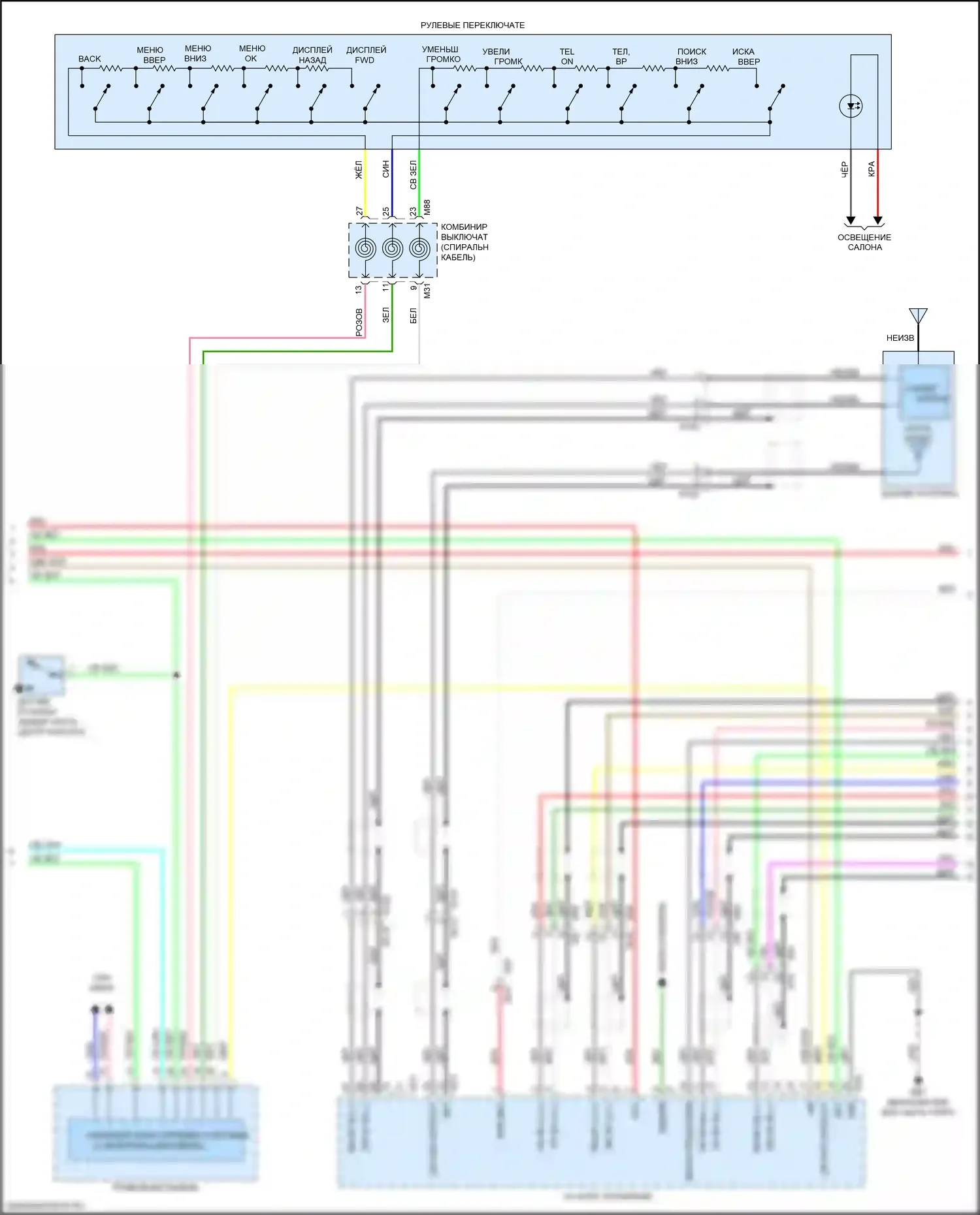 Kicks Nissan I (2016-2020): Электросхема навигации, с bose (2 из 3) 