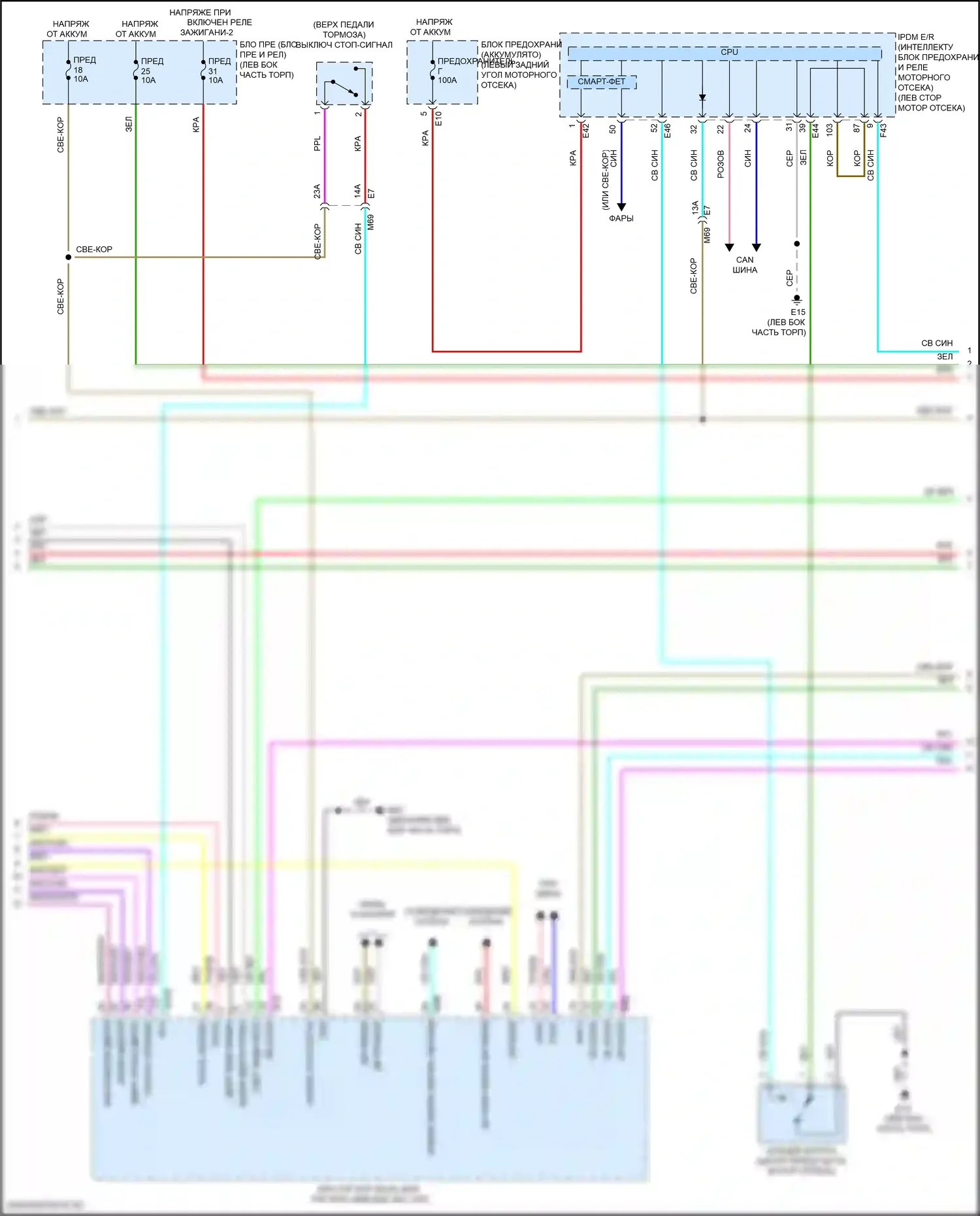 Kicks Nissan I (2016-2020): Электросхема центрального замка (3 из 4) 