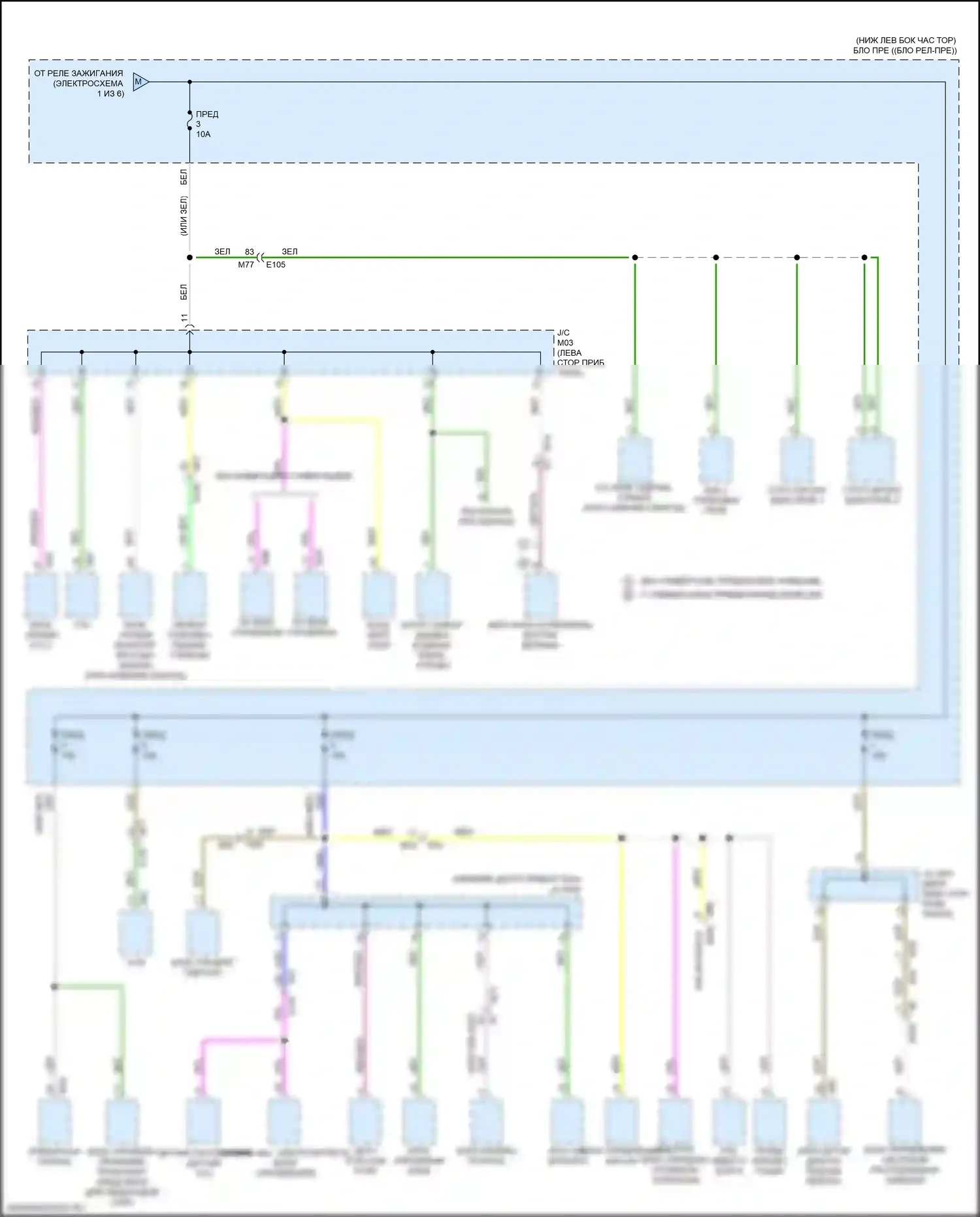 Leaf Nissan II (2017-2024): Электросхема блока предохранителей реле (5 из 6) 
