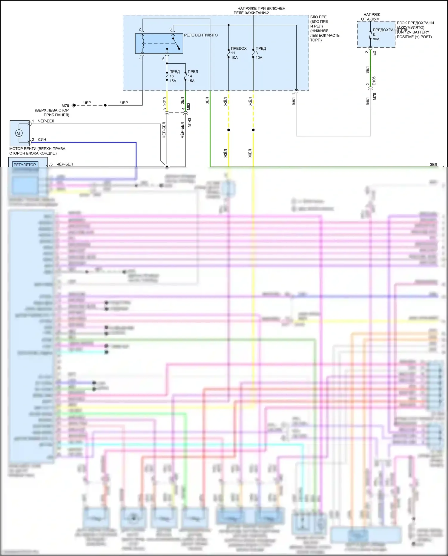 Leaf Nissan II (2017-2024): Электросхема климат контроля (1 из 3) 