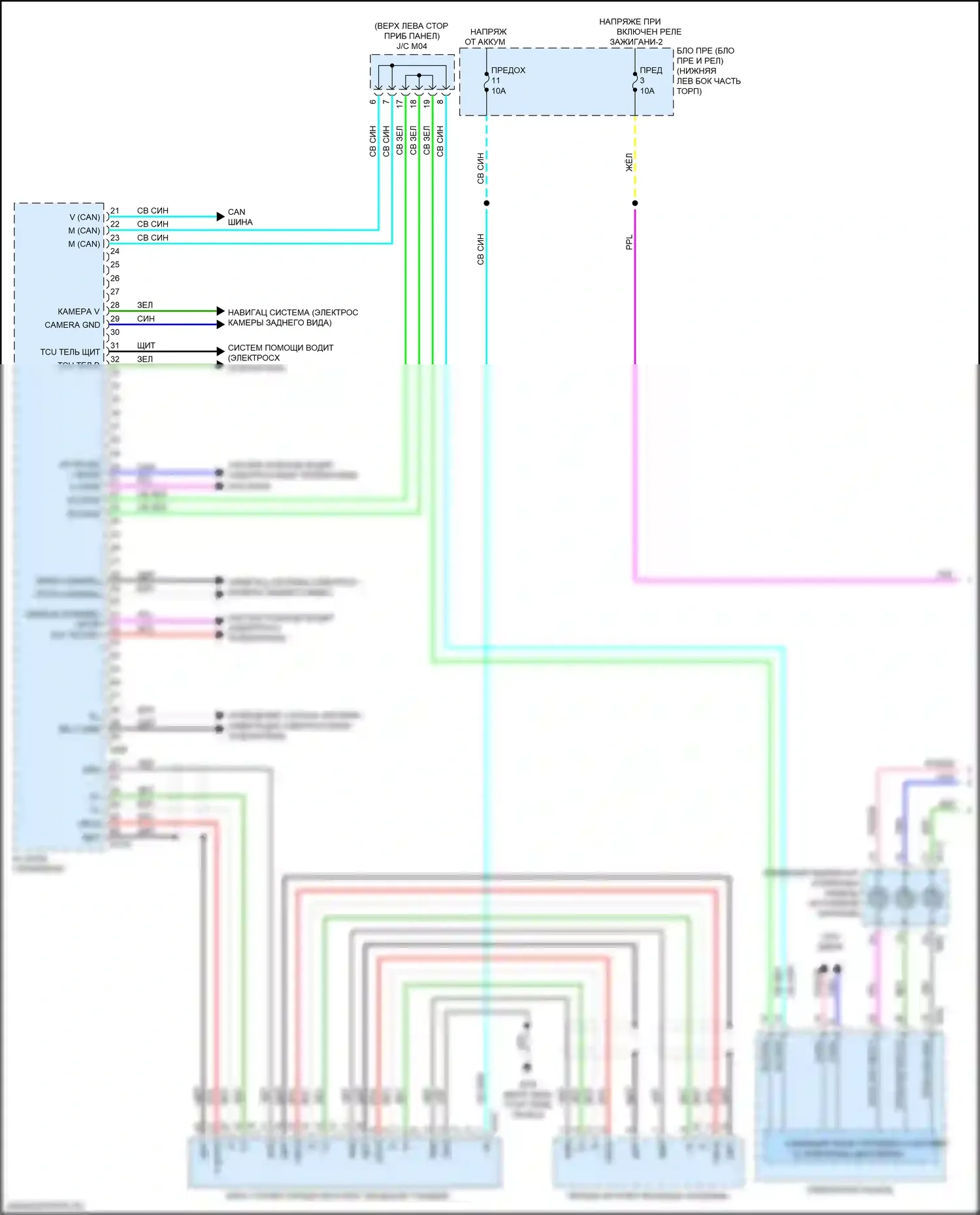 Leaf Nissan II (2017-2024): Радиосхема, с магнитолой, bose и 8-дюймовым цветным дисплеем (1 из 3) 