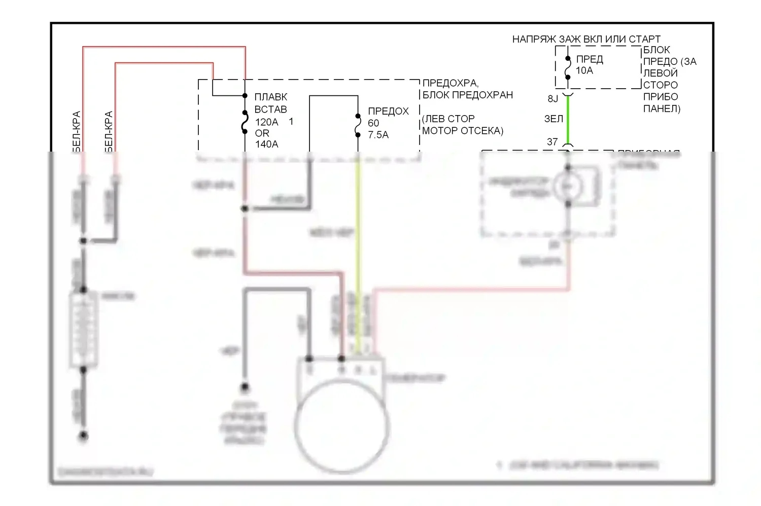 Maxima Nissan A32 (1994-2000): Электросхема генератора 