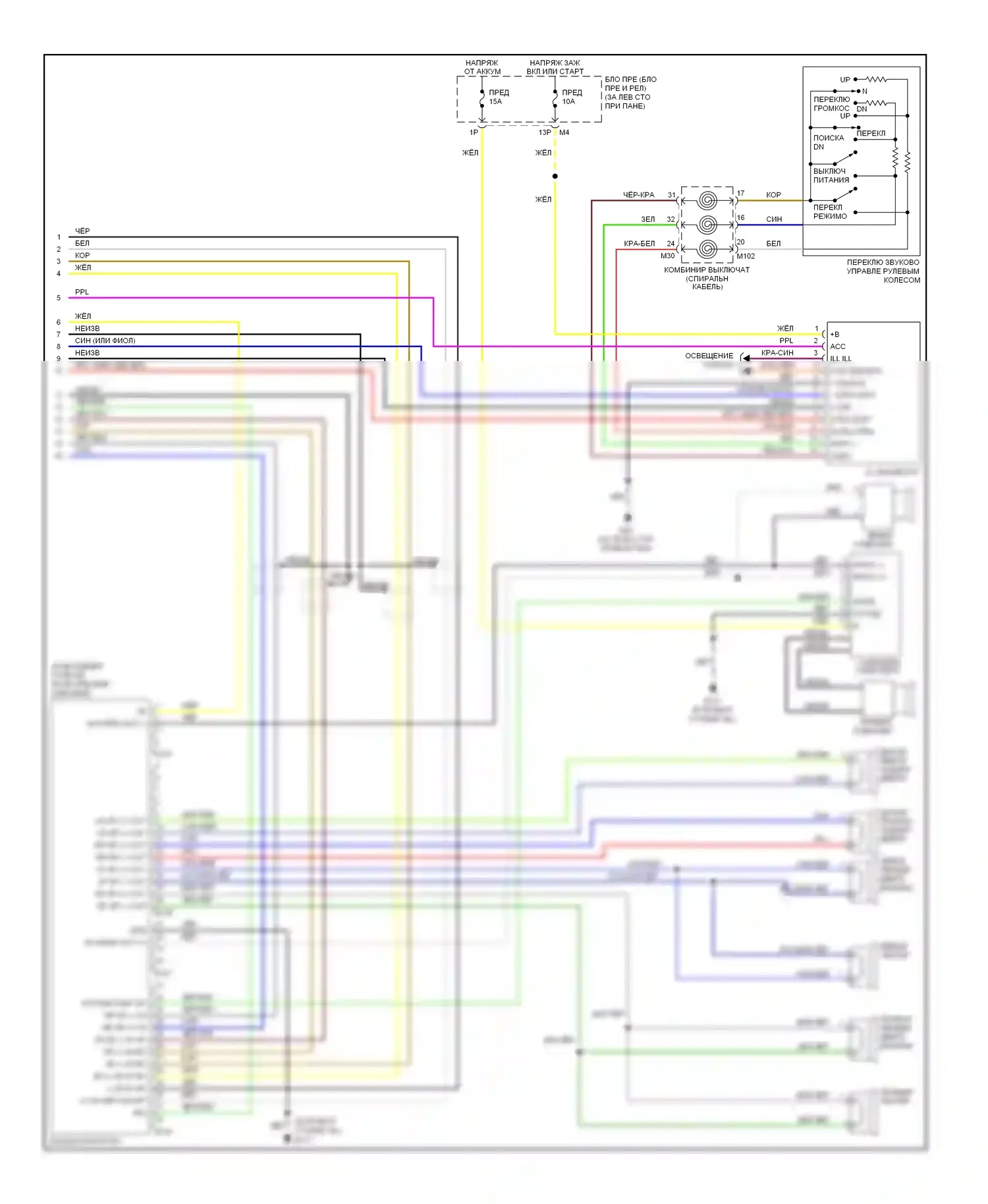 Maxima Nissan A33 (1999-2006): Электросхема магнитолы, bose (2 из 2) 