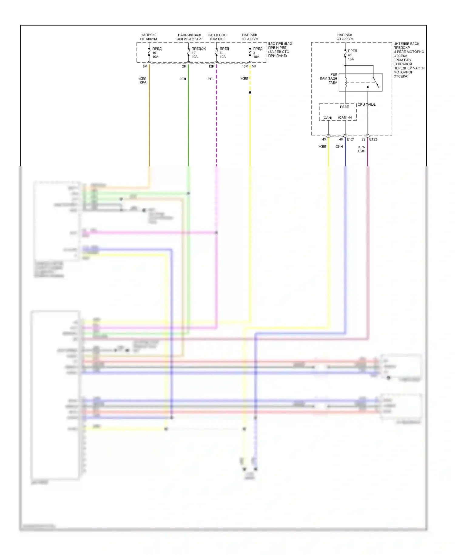 Maxima Nissan A33 (1999-2006): Электросхема приборной панели (2 из 2) 