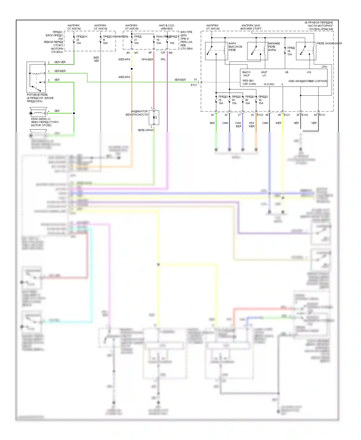 Maxima Nissan A33 (1999-2006): Электросхема защиты от взлома 