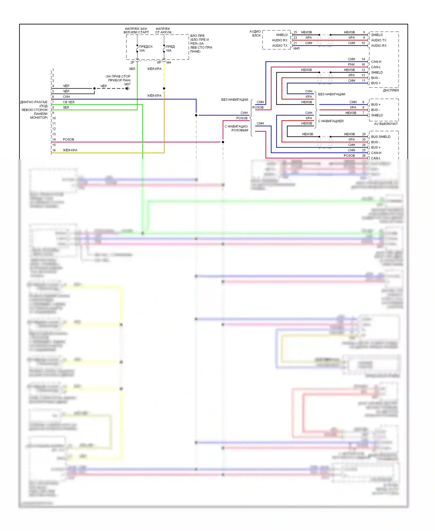 Maxima Nissan A34 (2003-2008): Can шина электросхема 