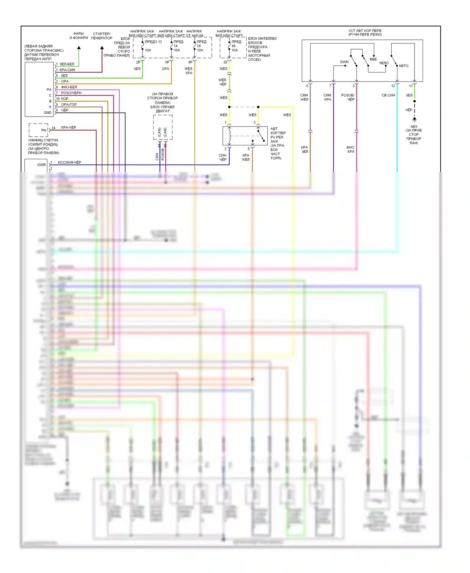 Maxima Nissan A34 (2003-2008): Электросхема автоматической коробки передач 