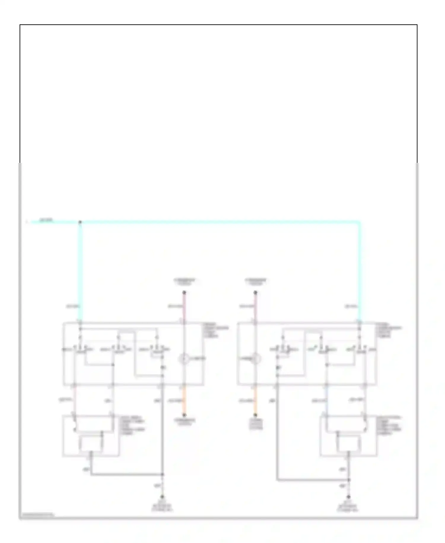 Maxima Nissan A34 (2003-2008): Электросхема обогреваемых сидений, с задним подогревом сидений (2 из 2) 