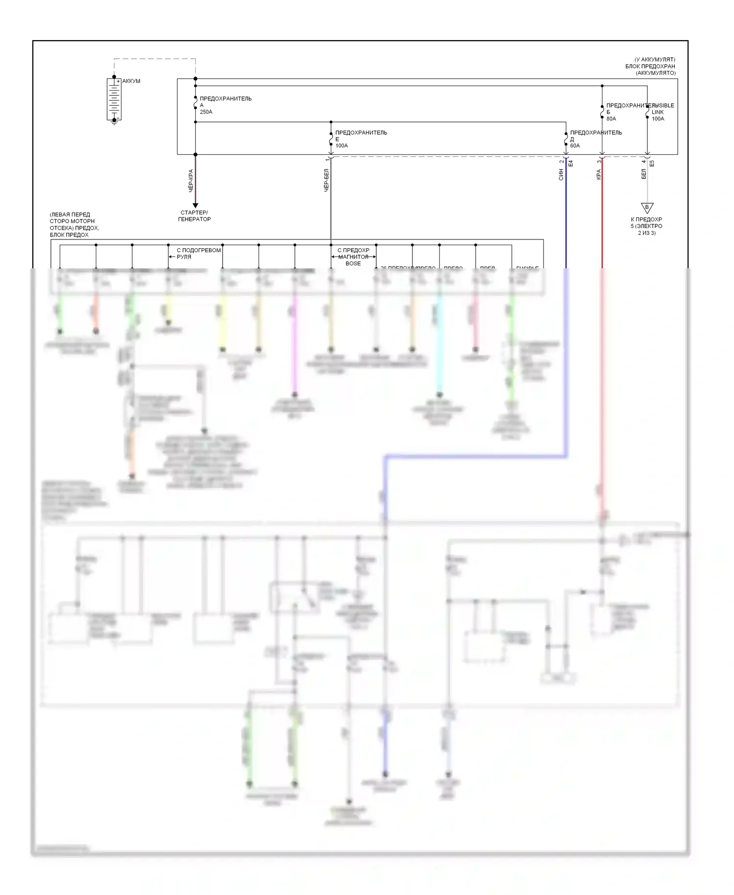 Maxima Nissan A35 (2008-2014): Электросхема блока предохранителей реле (1 из 3) 