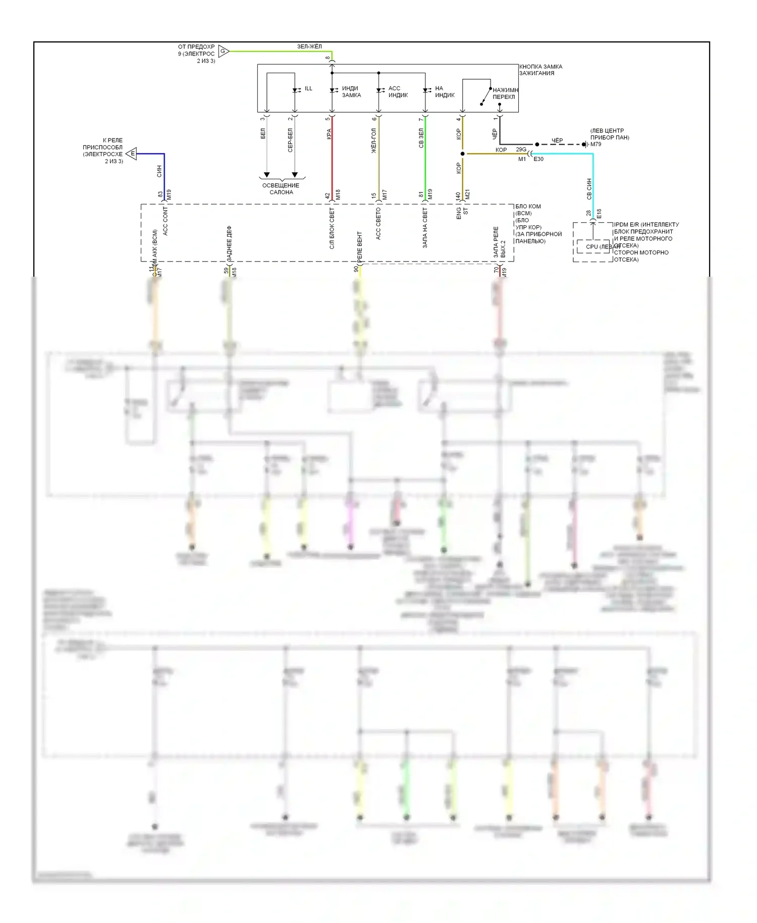 Maxima Nissan A35 (2008-2014): Электросхема блока предохранителей реле (3 из 3) 