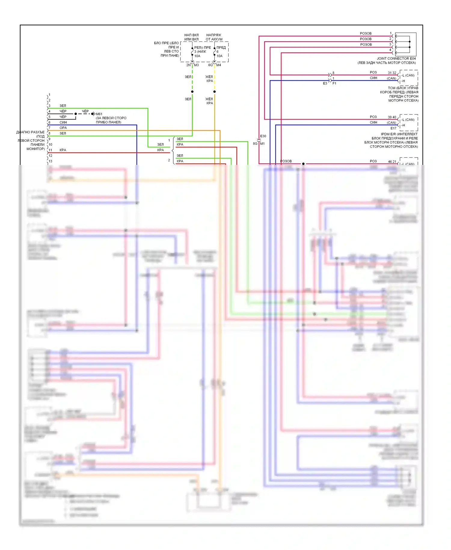 Maxima Nissan A35 (2008-2014): Can шина электросхема 