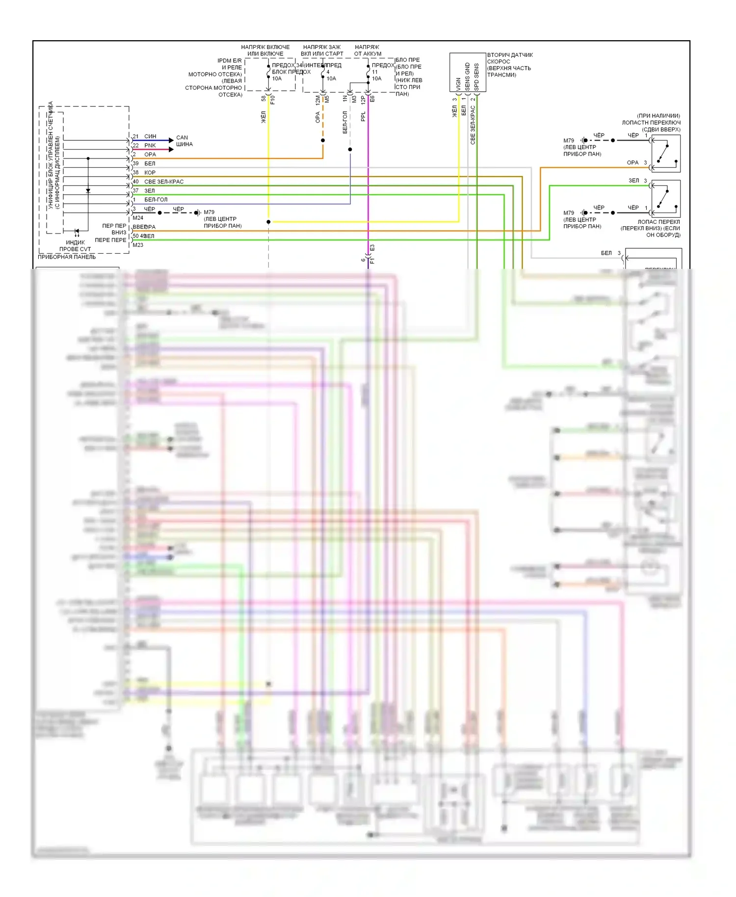 Maxima Nissan A35 (2008-2014): Электросхема коробки передач 