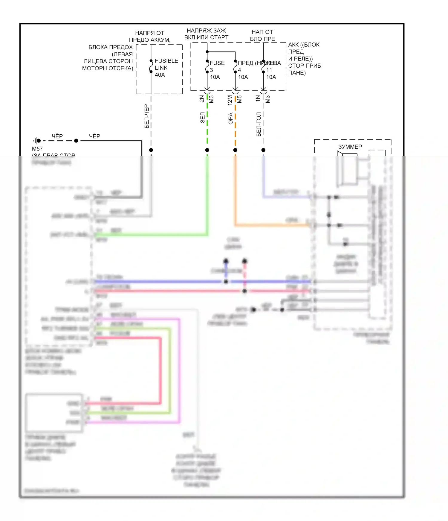 Maxima Nissan A35 (2008-2014): Электросхема контроля давления в шинах 