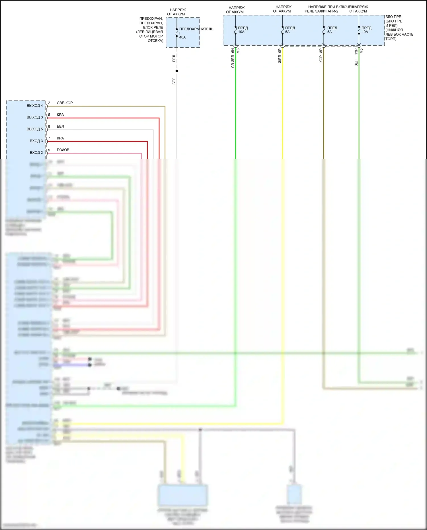 Maxima Nissan A36 (2015-2024): Электросхема фар (1 из 3) 
