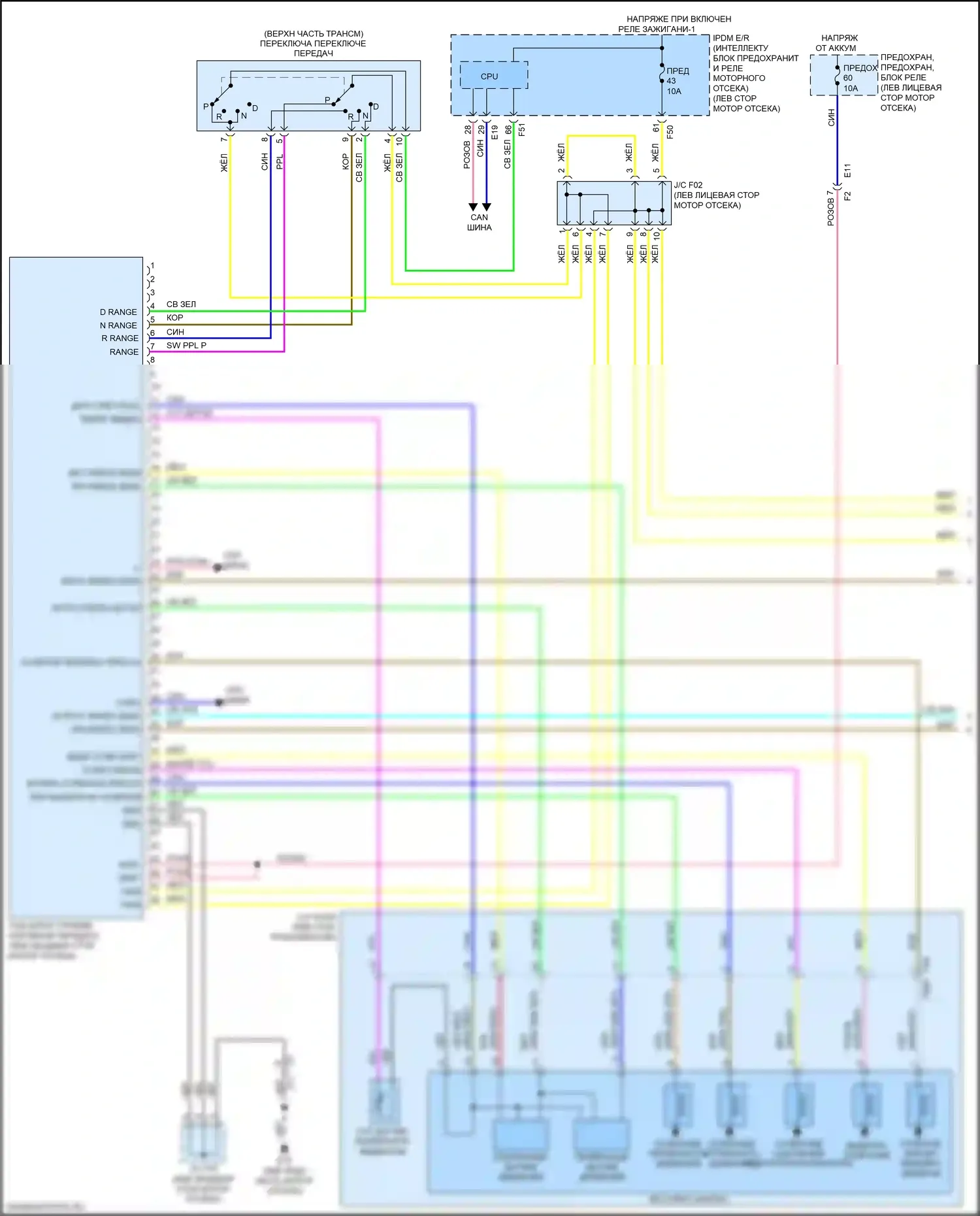 Maxima Nissan A36 (2015-2024): Электросхема коробки передач (1 из 2) 