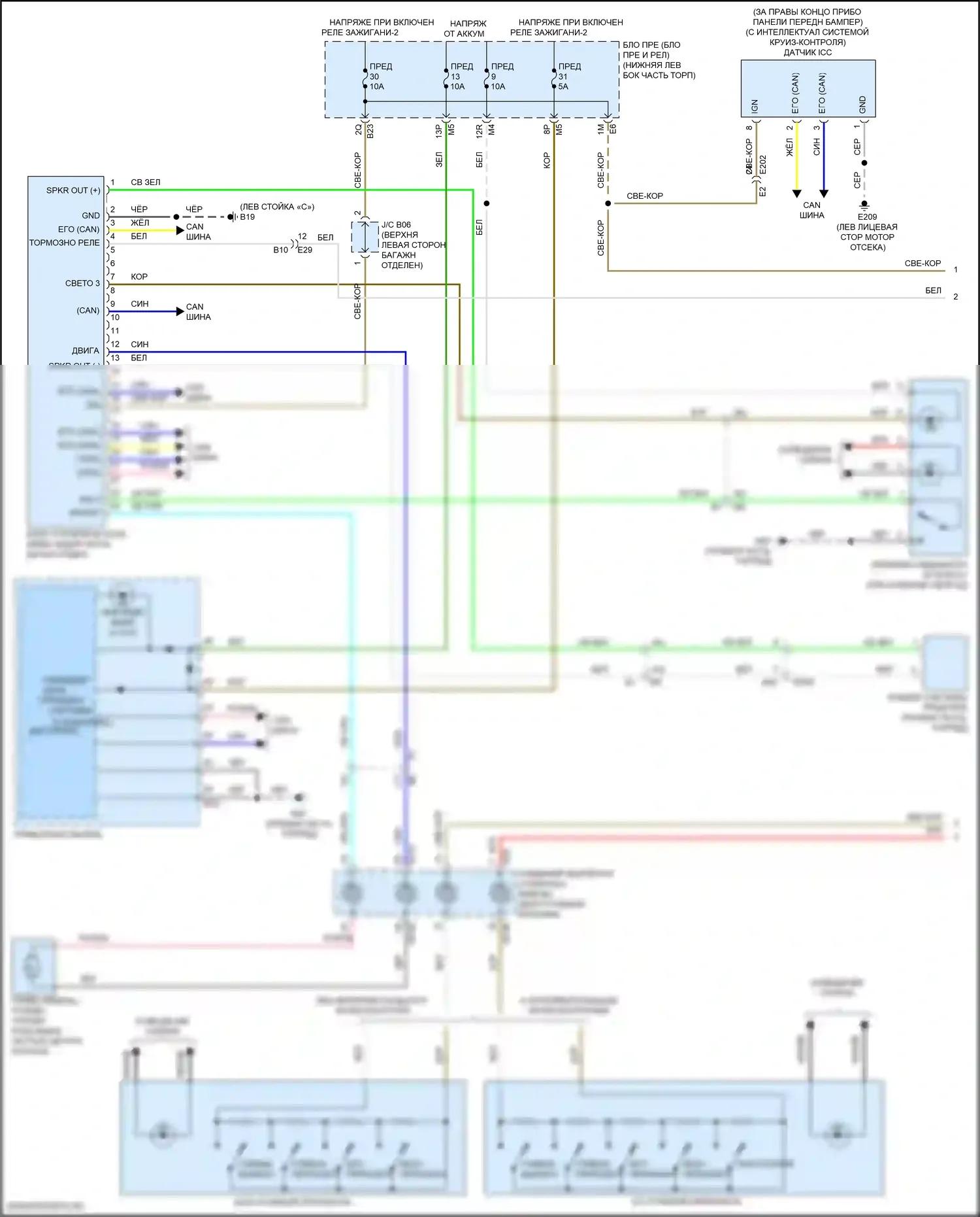 Maxima Nissan A36 (2015-2024): Электросхема круиз-контроля (1 из 3) 