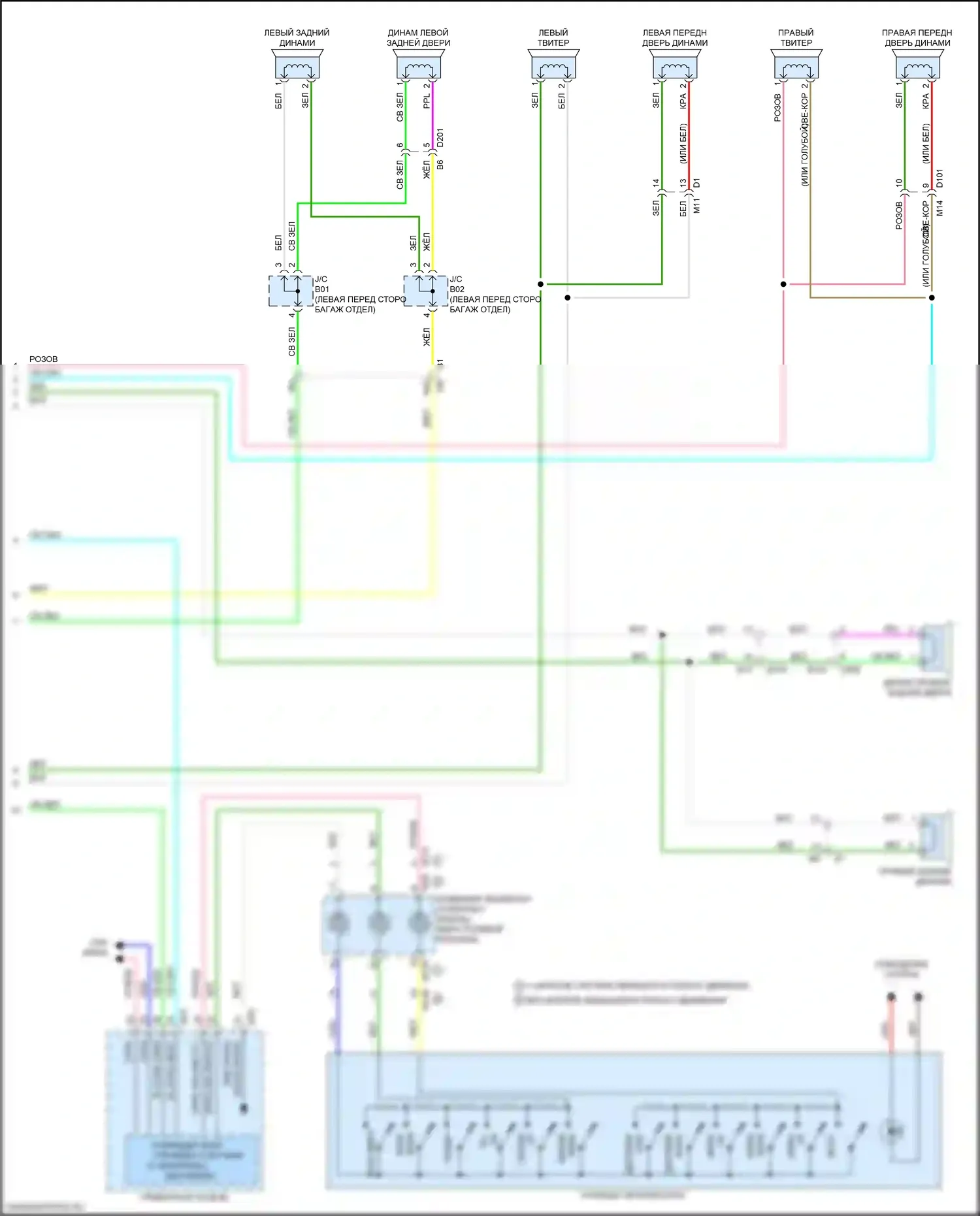 Maxima Nissan A36 (2015-2024): Электросхема магнитолы, без навигации (3 из 3) 