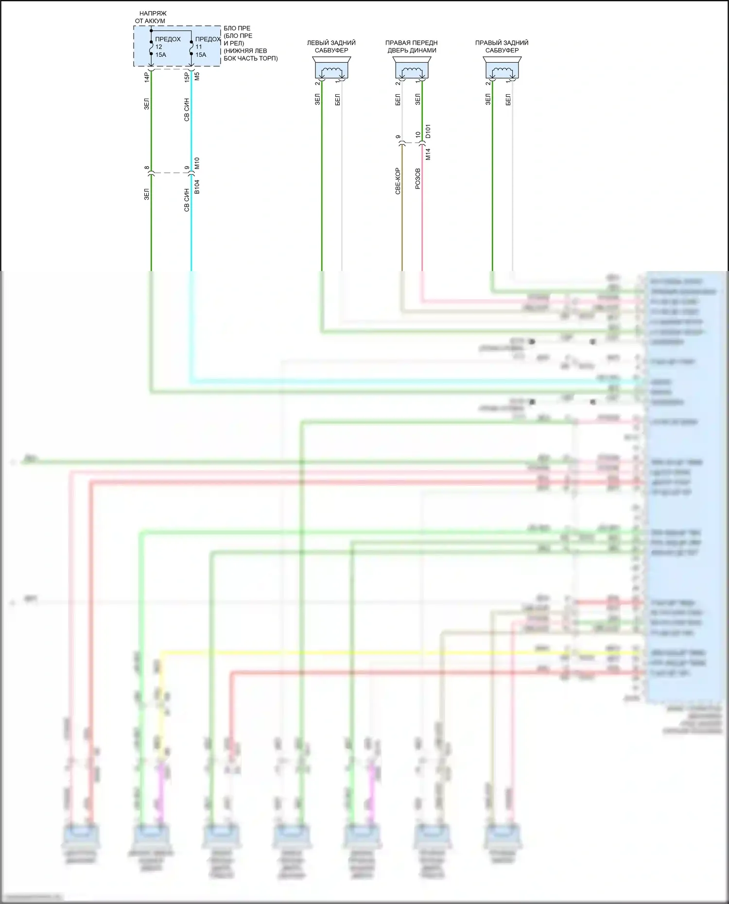Maxima Nissan A36 (2015-2024): Электросхема магнитолы, с навигацией и bose (5 из 5) 