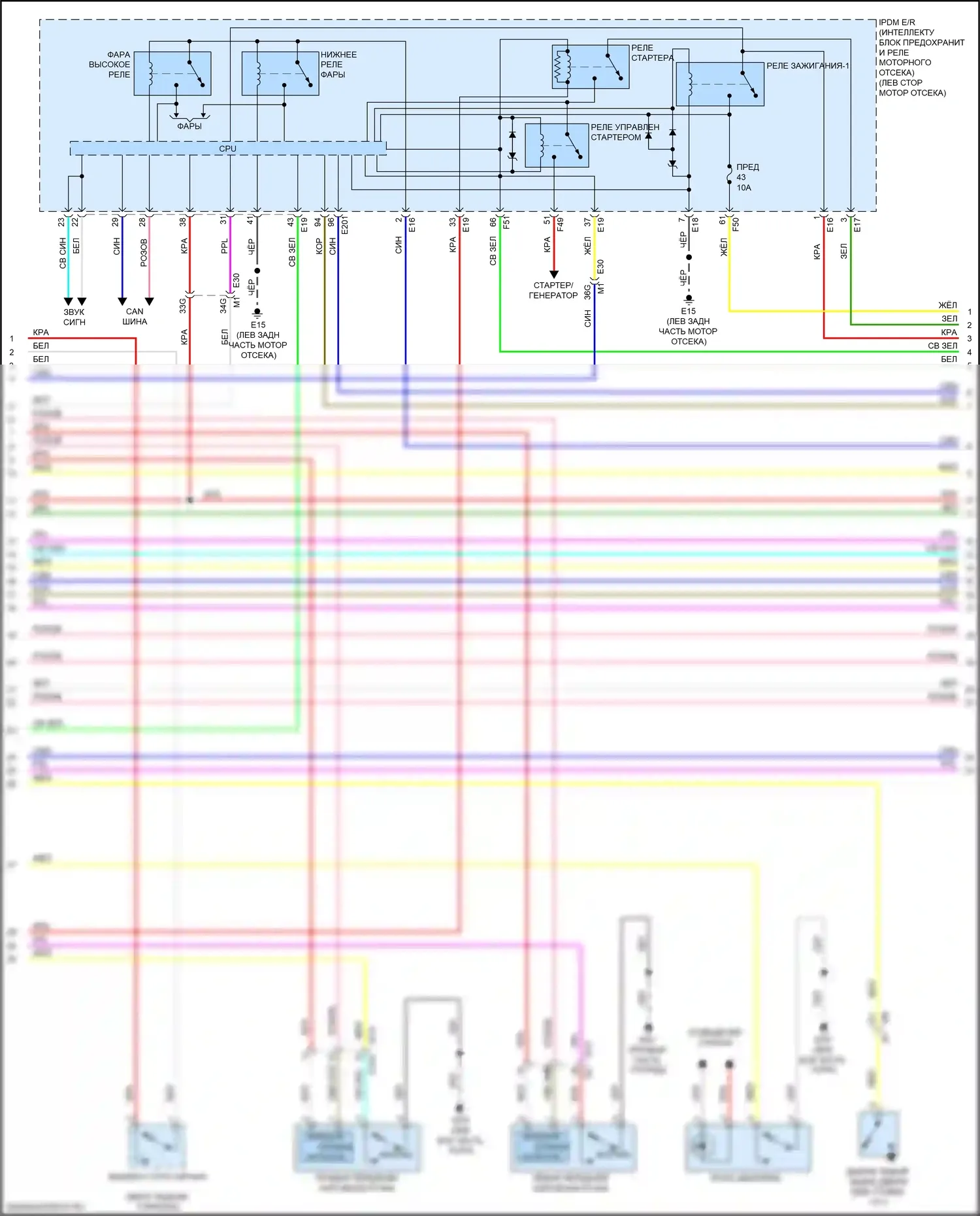 Maxima Nissan A36 (2015-2024): Электросхема защиты от взлома (2 из 4) 