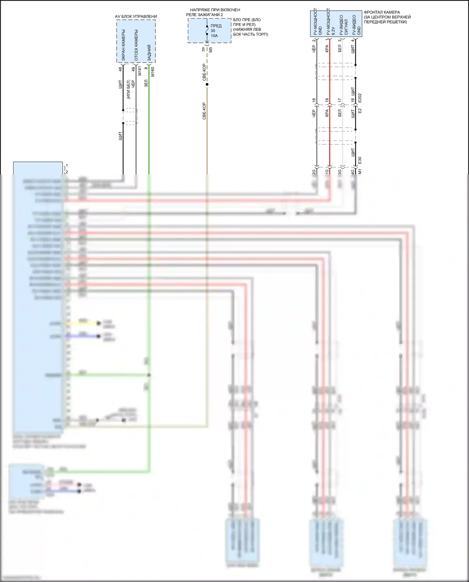 Maxima Nissan A36 (2015-2024): Электросхема камеры кругового обзора 