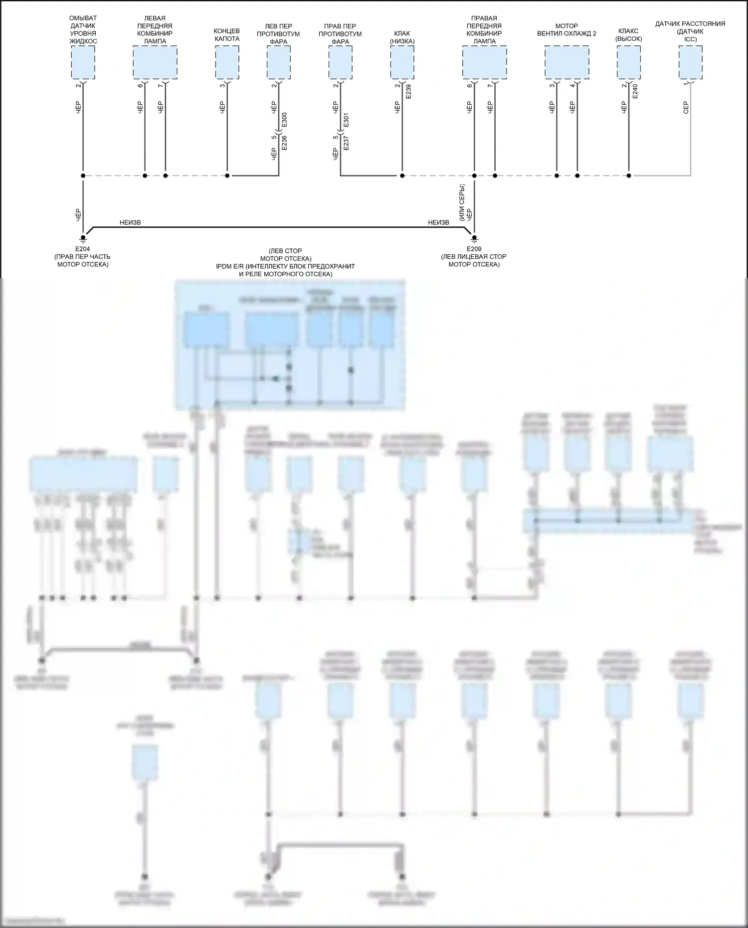 Maxima Nissan A36 (2015-2024): Электросхема точек подключения масс (2 из 4) 