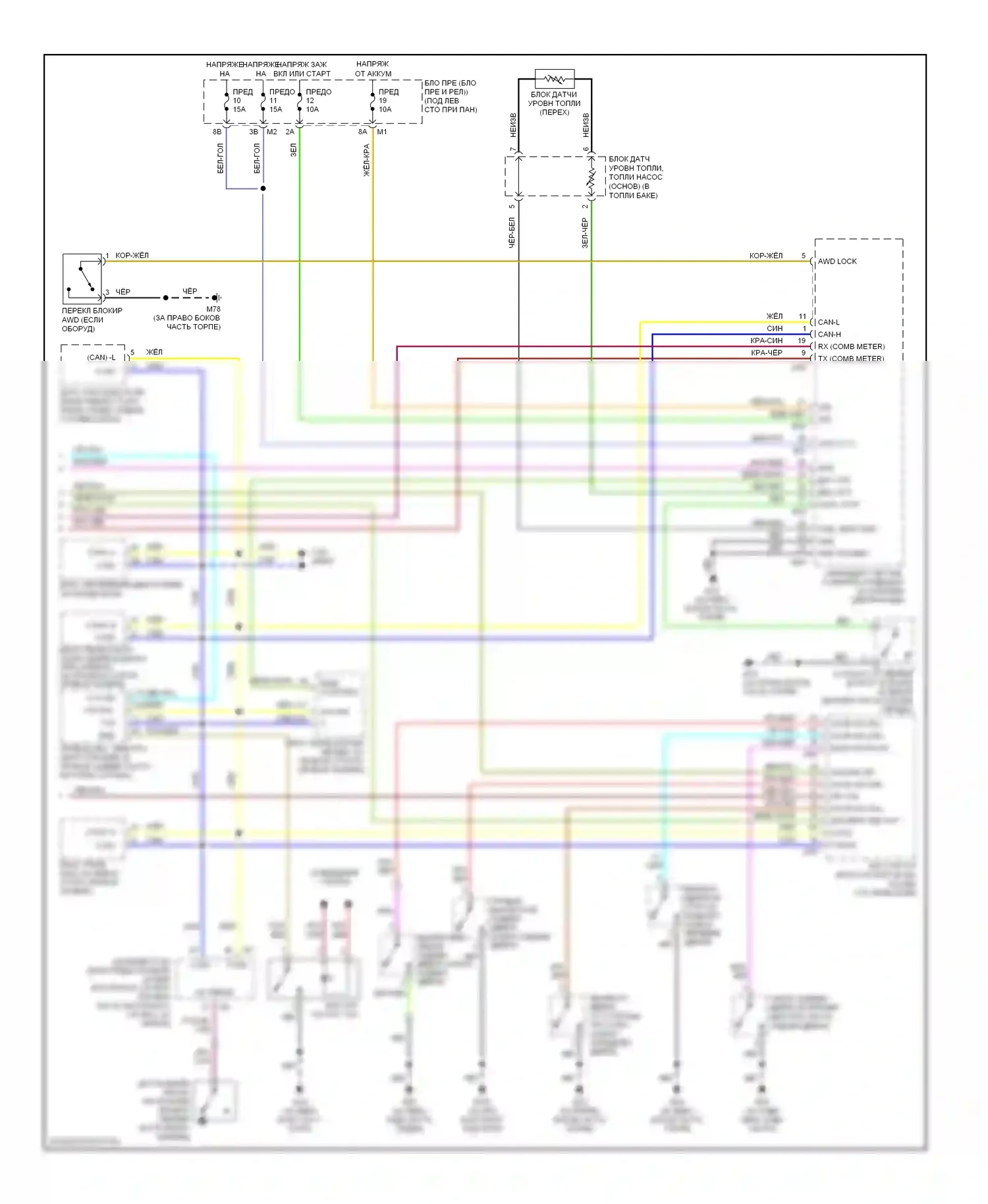 Murano Nissan Z50 (2002-2008): Электросхема приборной панели (2 из 2) 