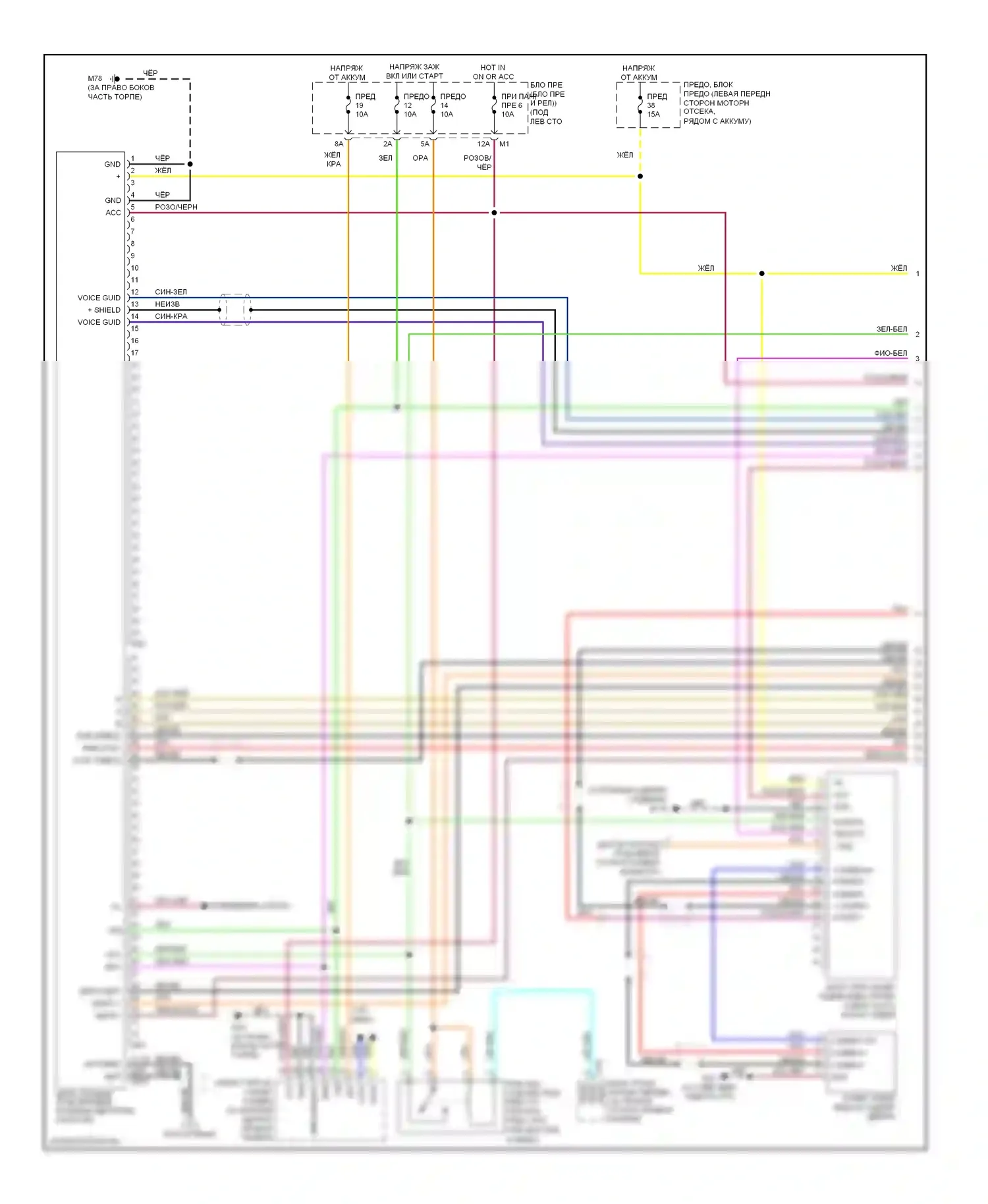 Murano Nissan Z50 (2002-2008): Электросхема навигации (1 из 2) 