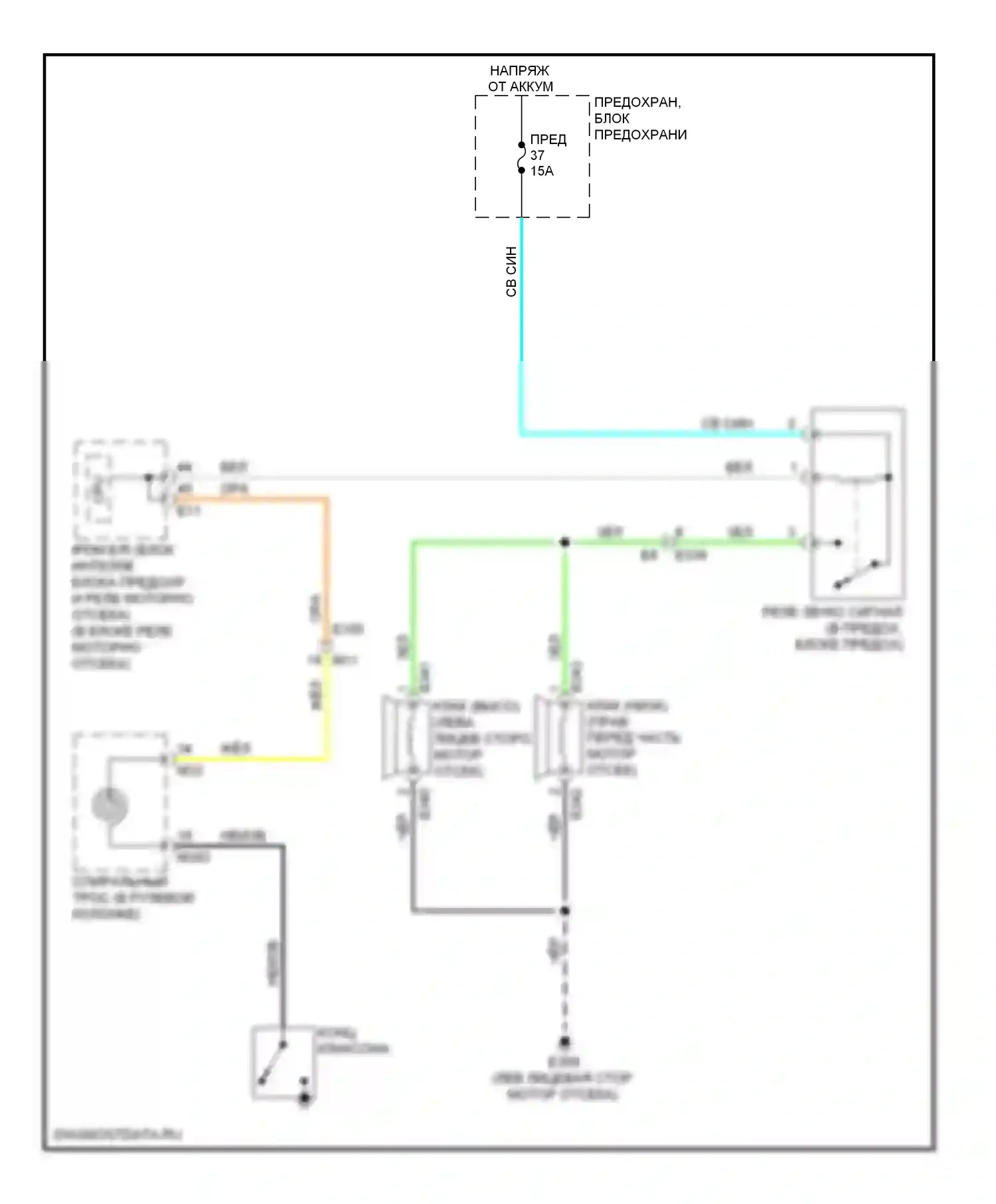 Murano Nissan Z51 рестайлинг 2 (2011-2015): Электросхема клаксона 