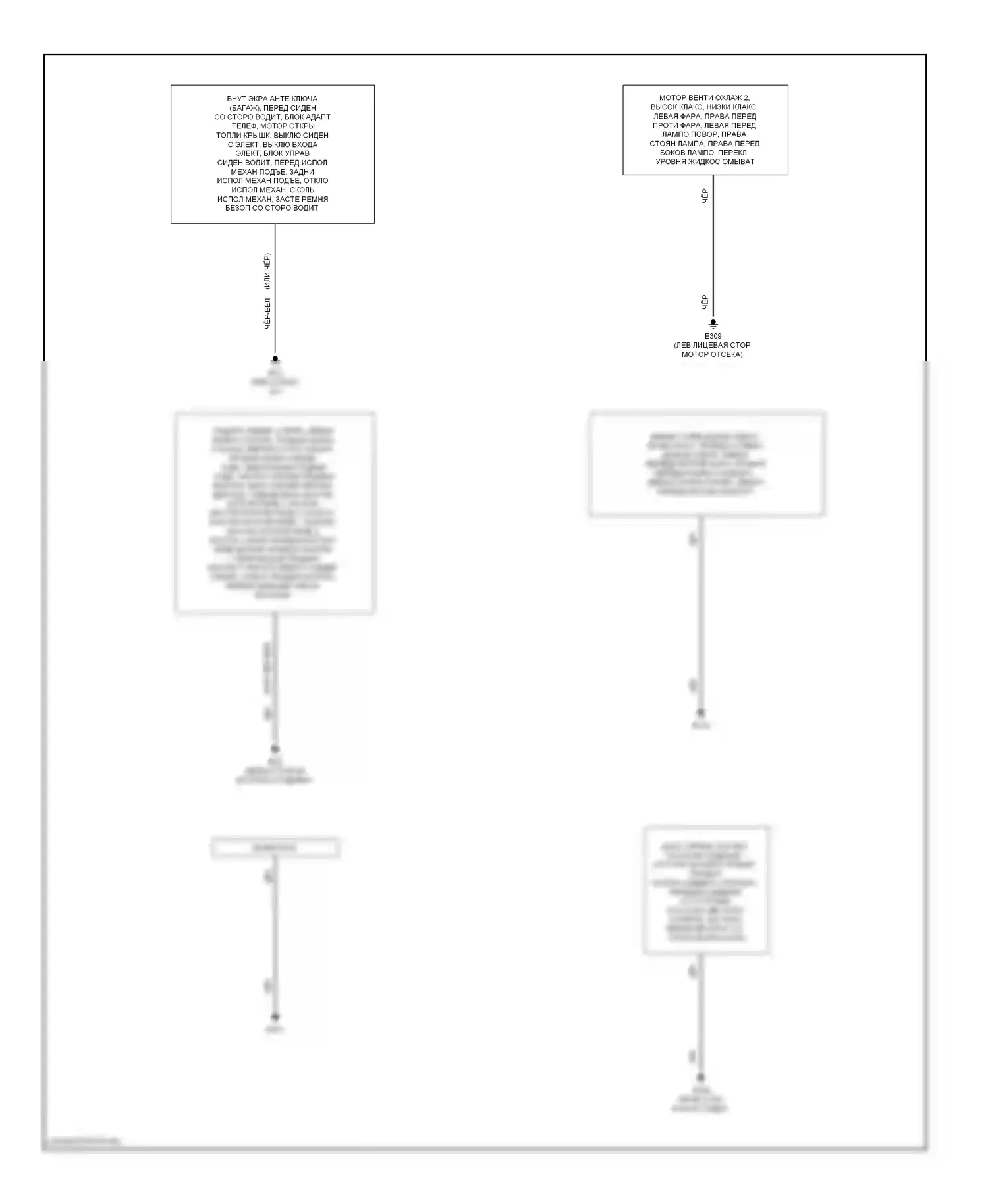 Murano Nissan Z51 рестайлинг 2 (2011-2015): Электросхема разводки массы, кабриолет (2 из 2) 