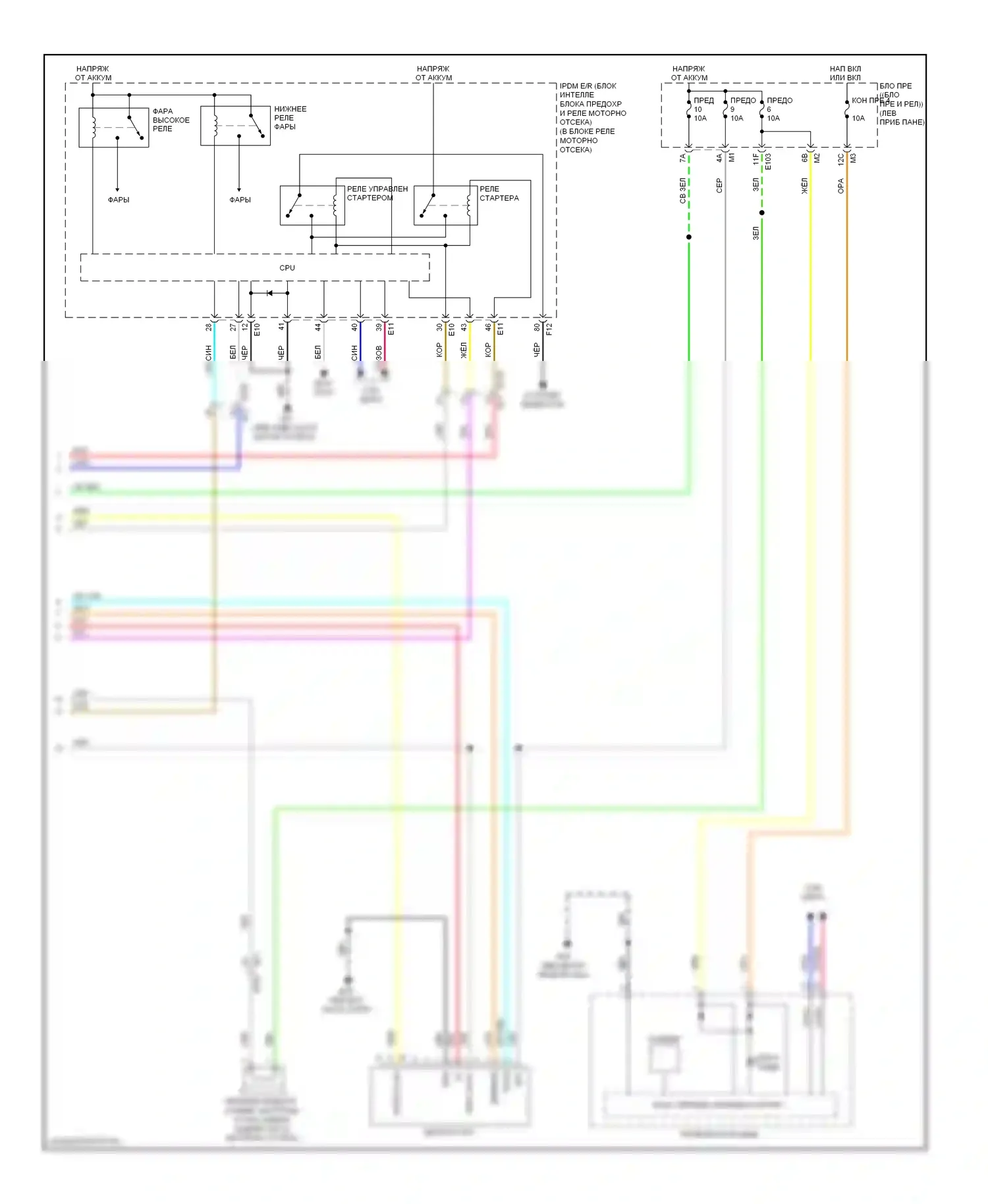 Murano Nissan Z51 рестайлинг 2 (2011-2015): Электросхема центрального замка, кабриолет (3 из 3) 