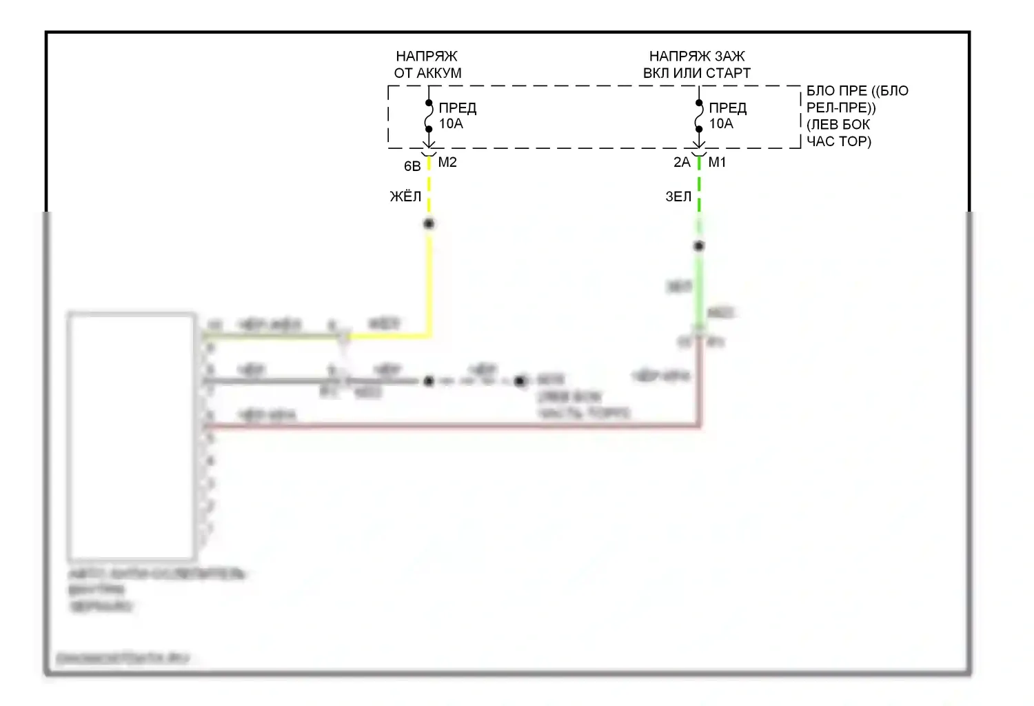 Murano Nissan Z51 рестайлинг 2 (2011-2015): Auto анти-ослепляя внутри зеркальной электросхемы проводки 