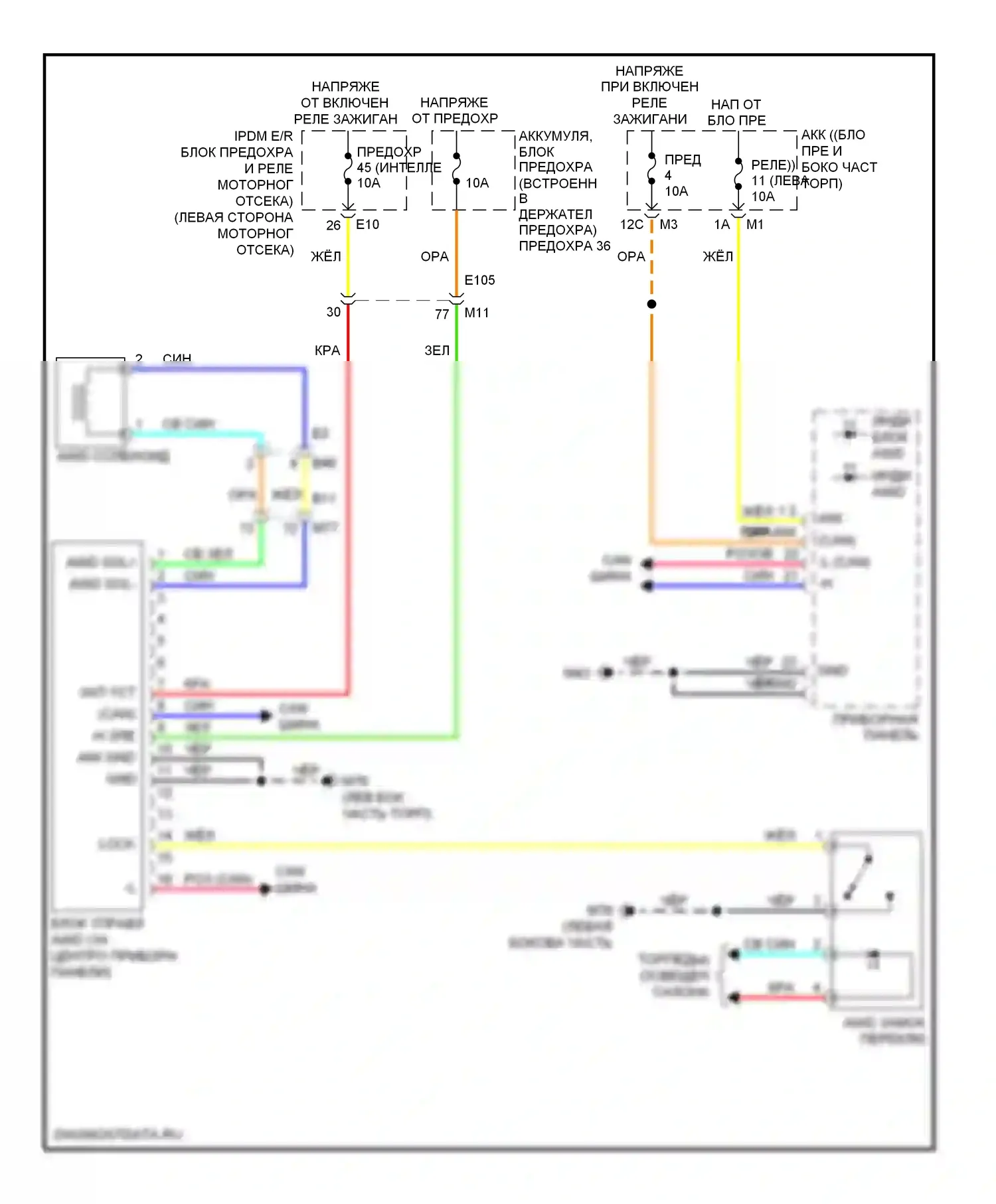 Murano Nissan Z51 рестайлинг (2010-2012): Электросхема awd 