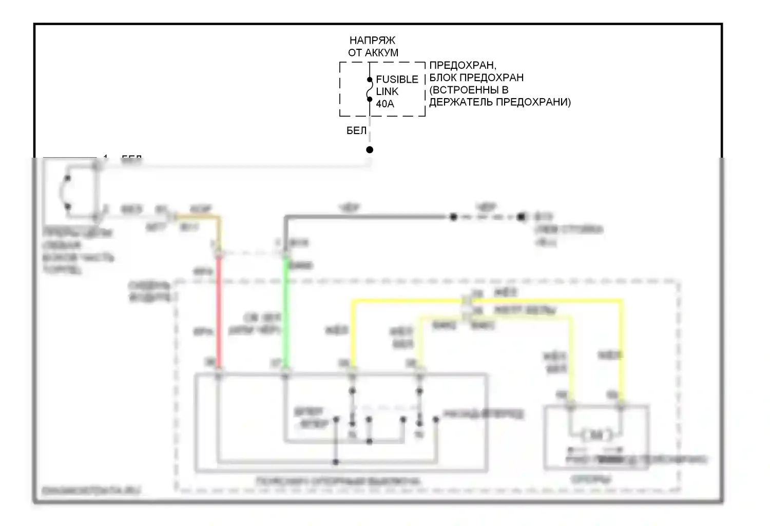 Murano Nissan Z51 рестайлинг (2010-2012): Поясничная электросхема 