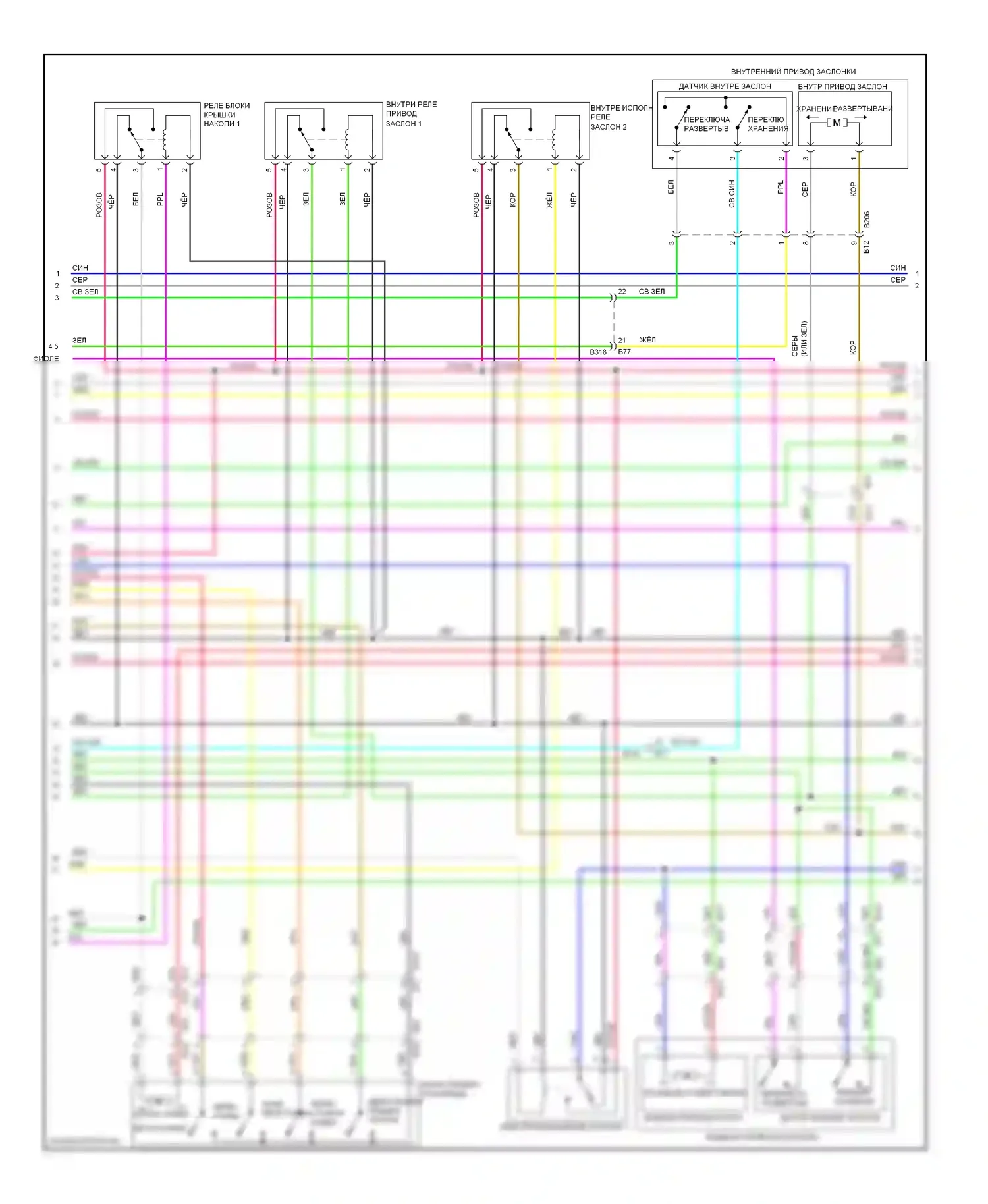 Murano Nissan Z51 рестайлинг (2010-2012): Электросхема складной крыши/люка (2 из 4) 