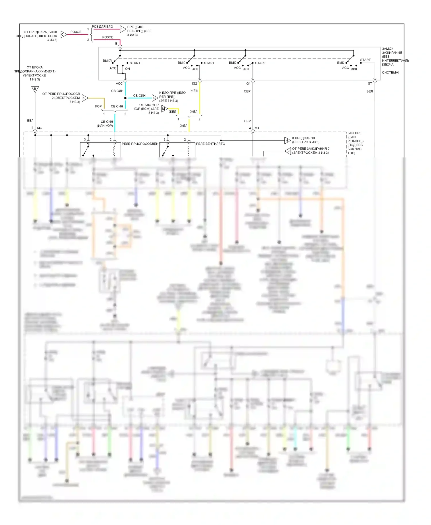 Note Nissan E12 (2012-2016): Электросхема блока предохранителей реле (2 из 3) 