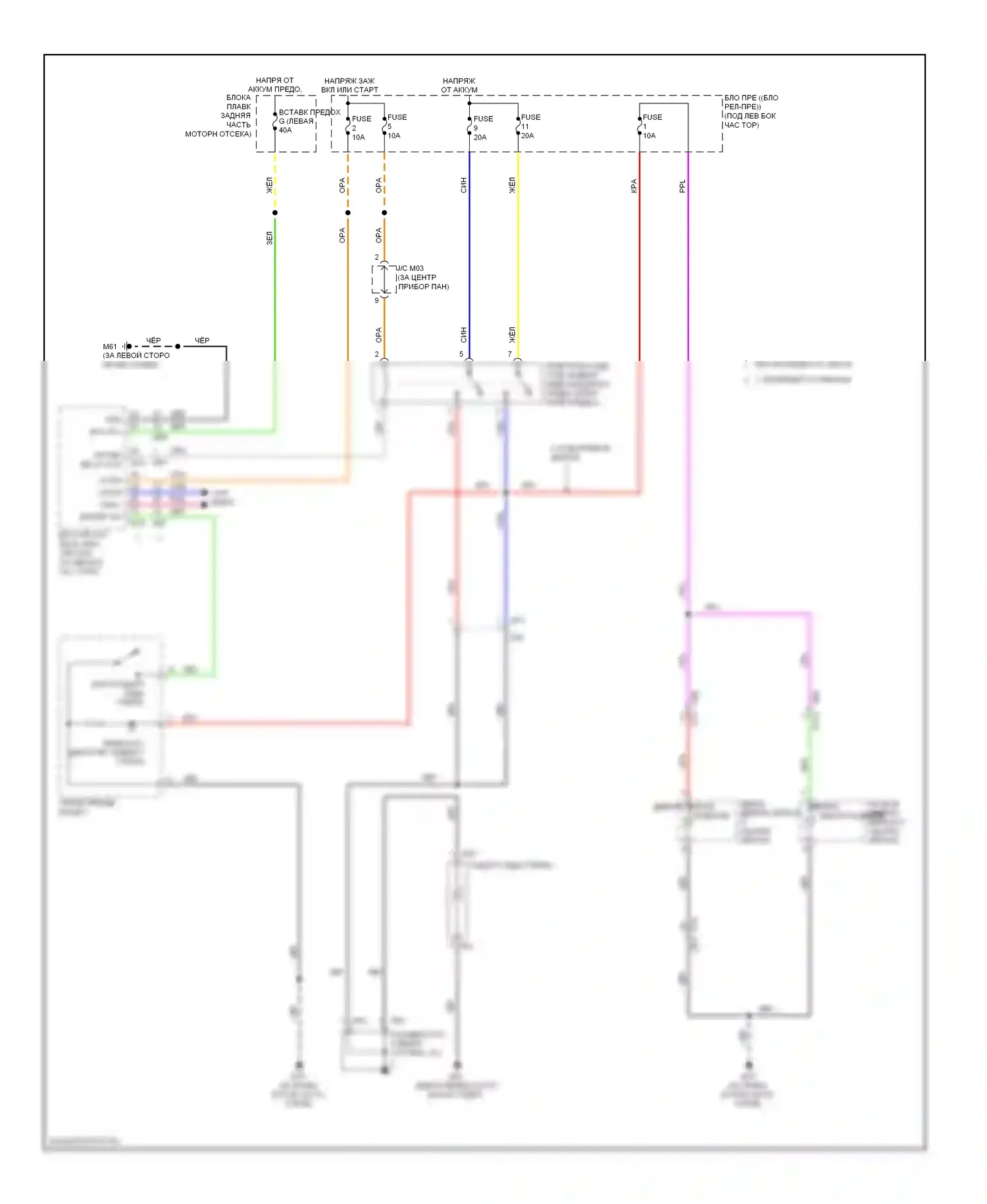 Note Nissan E12 (2012-2016): Электросхема подогрева стекол 