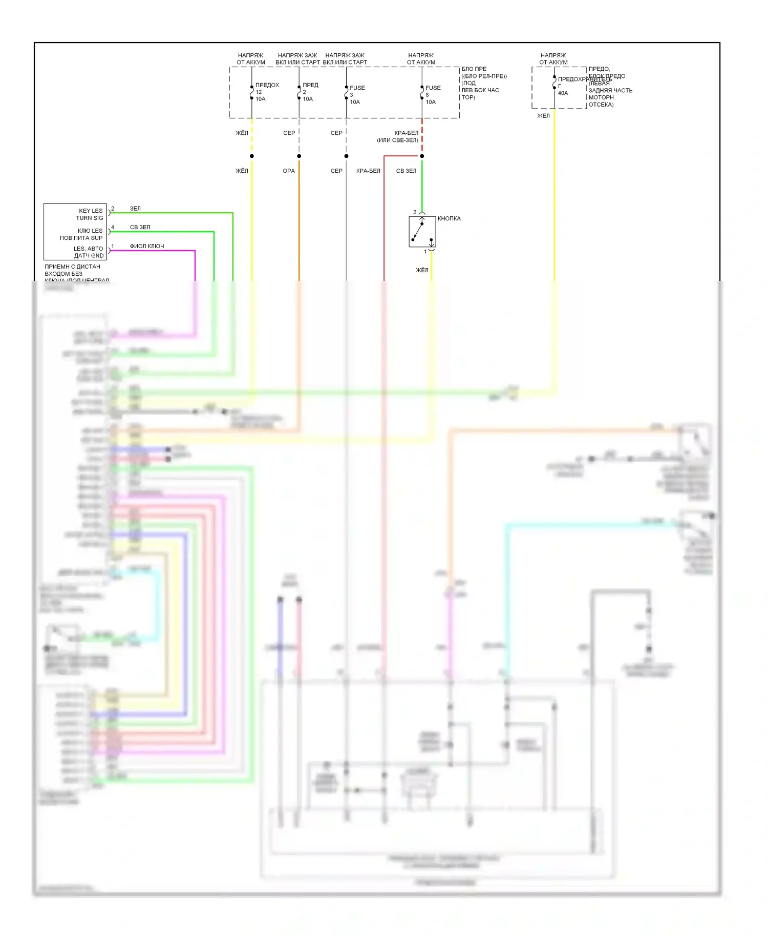 Note Nissan E12 (2012-2016): Электросхема помощников водителя, без интеллектуального ключа 