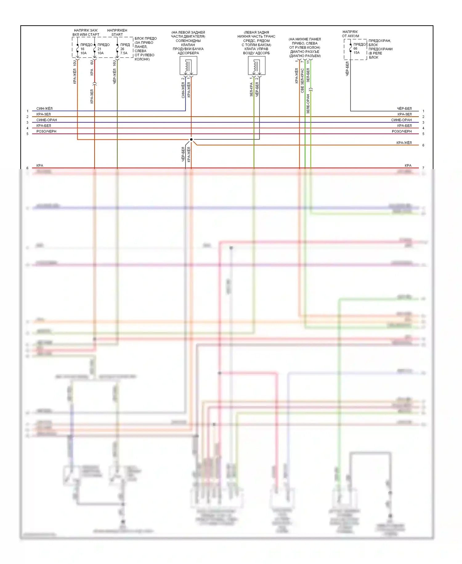 Pathfinder Nissan II (1995-2004): Электросхема двигателя 3.5ls (2 из 4) 