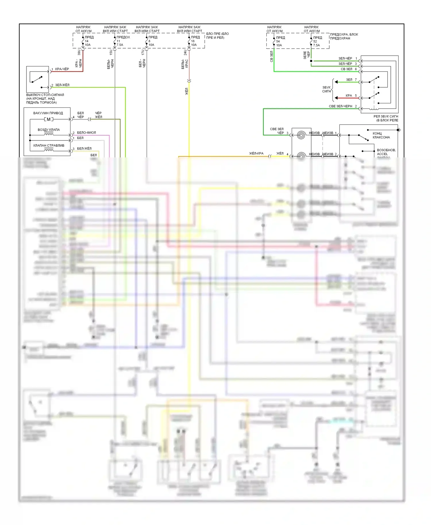 Pathfinder Nissan II (1995-2004): Электросхема круиз-контроля 