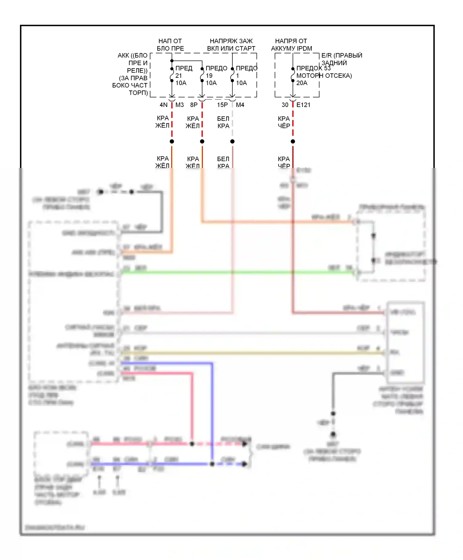 Pathfinder Nissan III рестайлинг (2010-2014): Электросхема иммобилайзера 