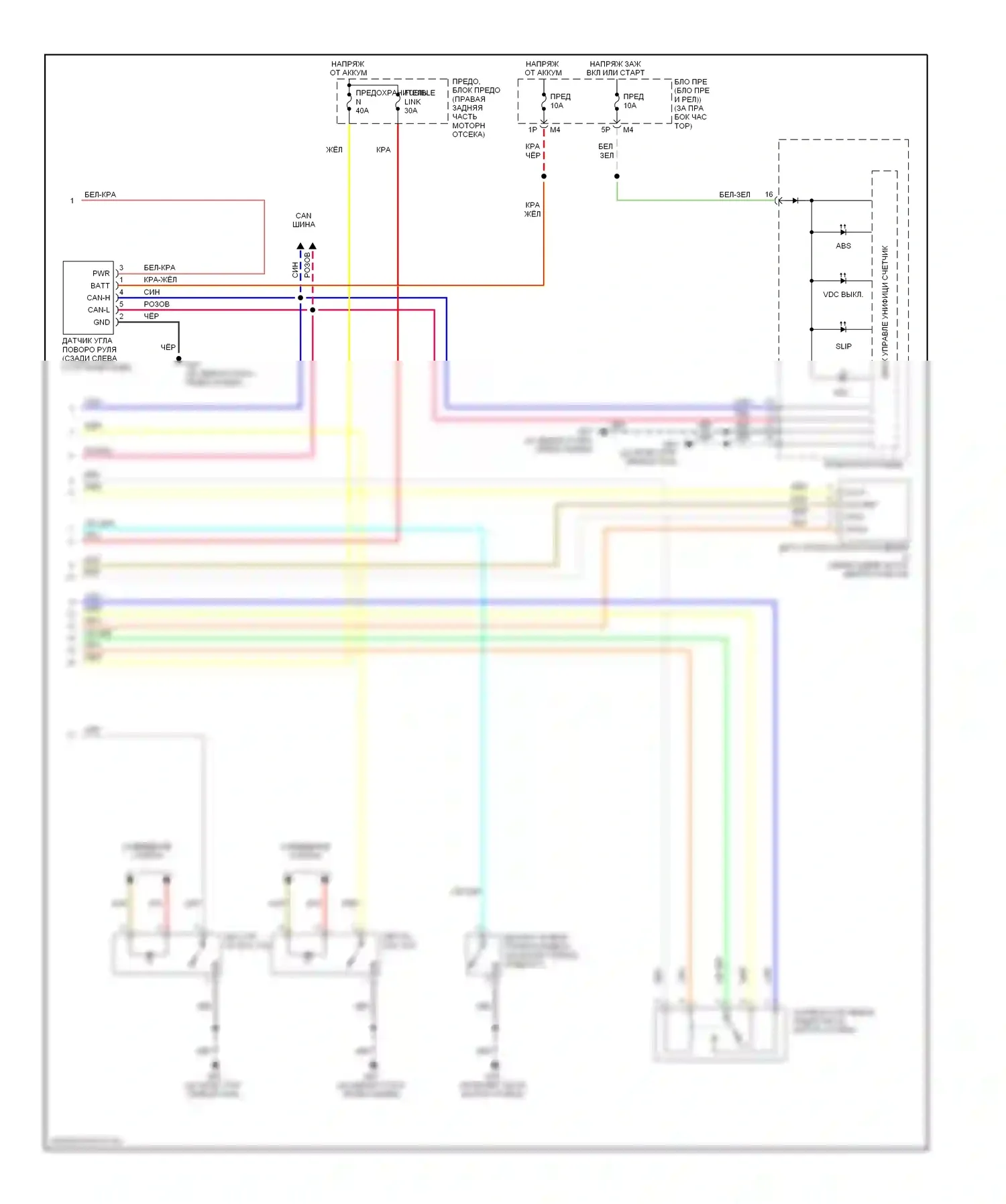 Pathfinder Nissan III (2004-2010): Антиблокировочная система abs электросхема с динамическим контролем устойчивости (2 из 2) 