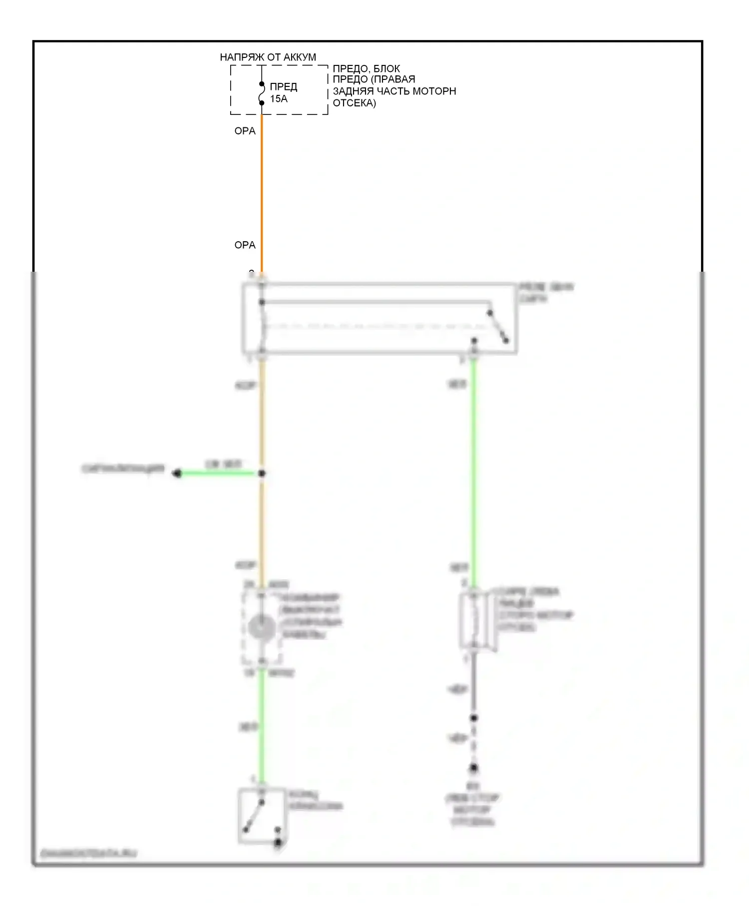 Pathfinder Nissan III (2004-2010): Электросхема клаксона 